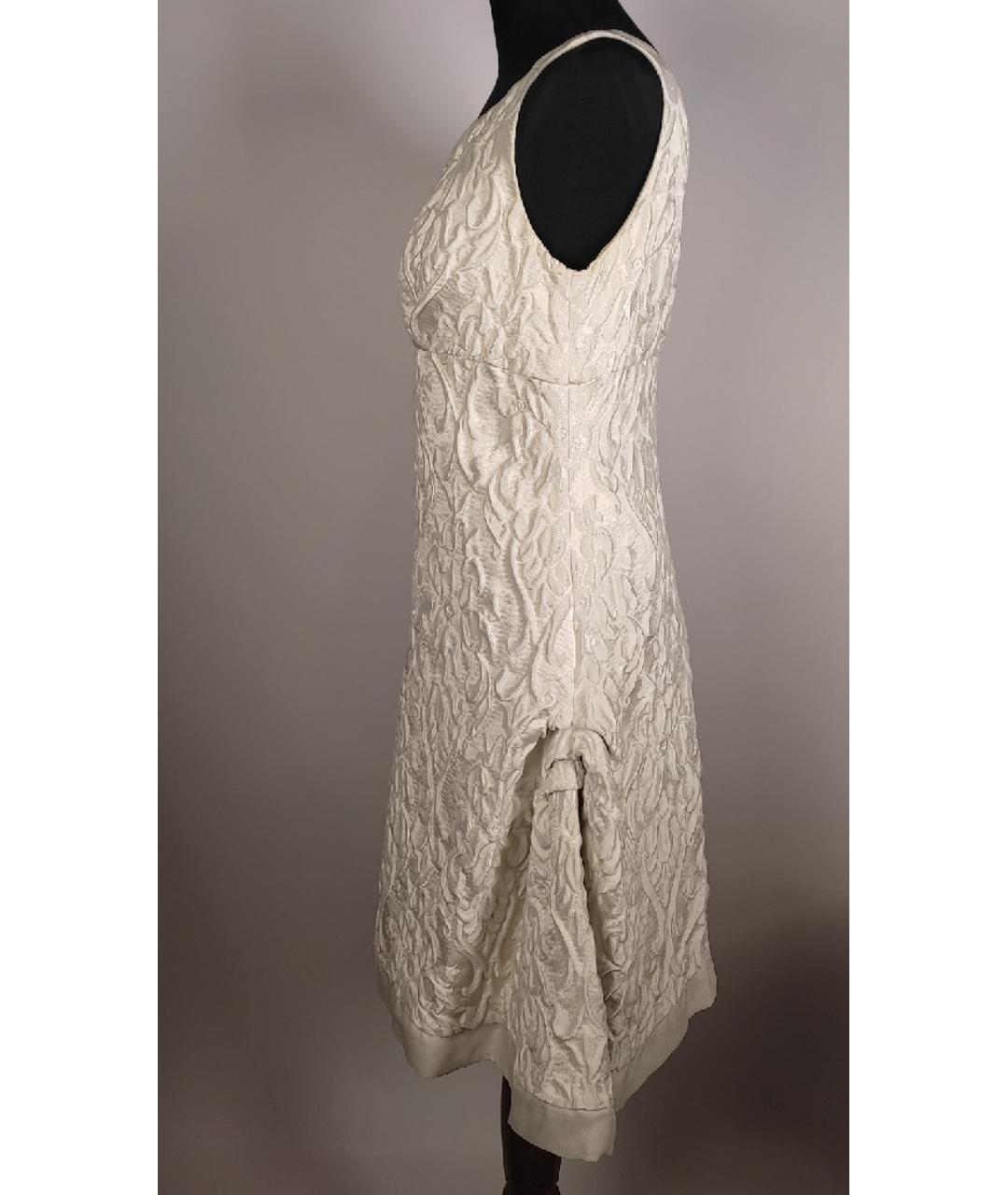 CHANEL PRE-OWNED Белое шелковое платье, фото 2