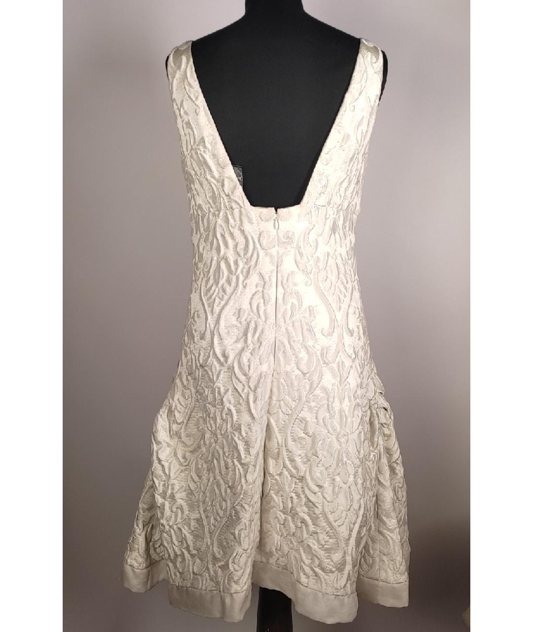 CHANEL PRE-OWNED Белое шелковое платье, фото 3