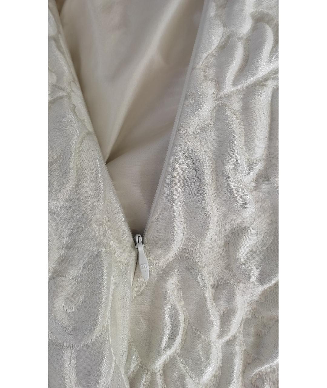 CHANEL PRE-OWNED Белое шелковое платье, фото 7