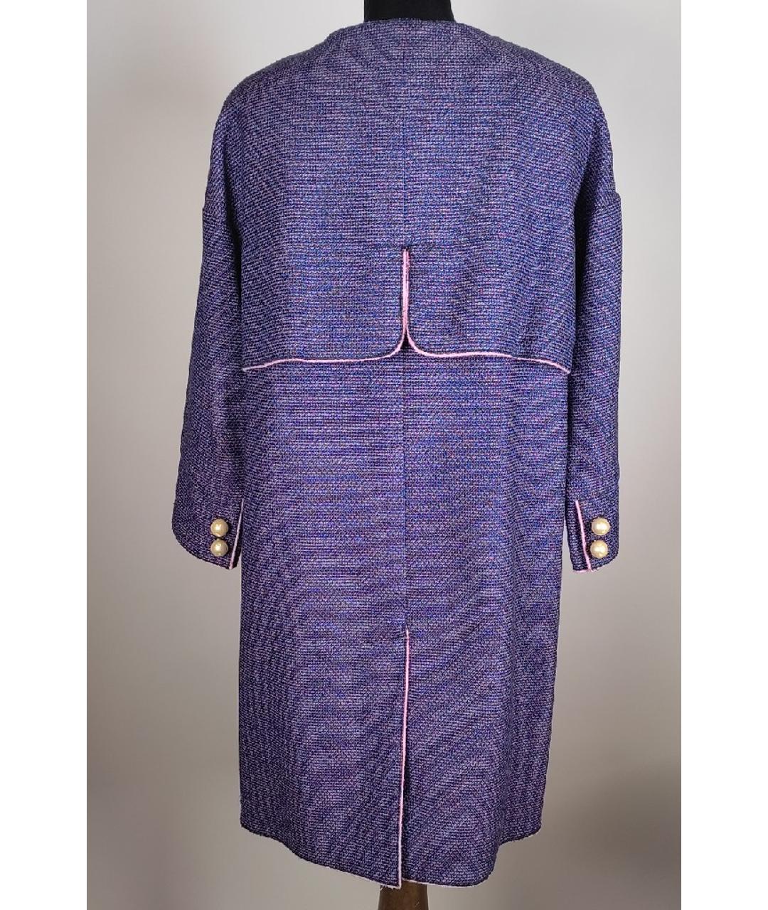 CHANEL PRE-OWNED Фиолетовое полиэстеровое пальто, фото 3