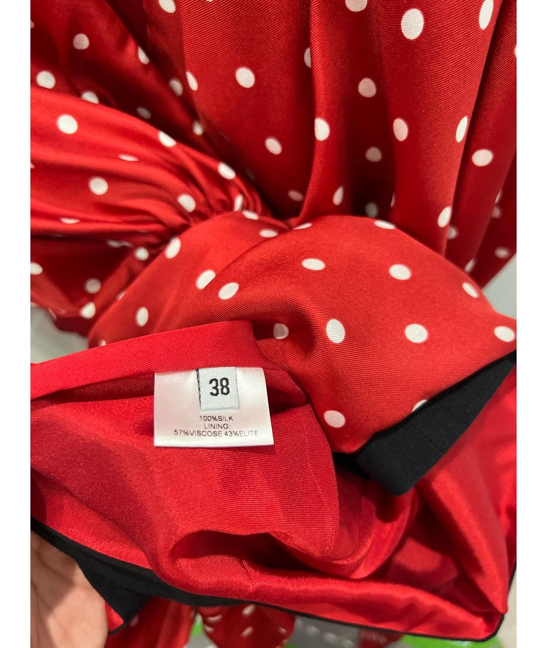 ALEXANDRE VAUTHIER Красное шелковое коктейльное платье, фото 6