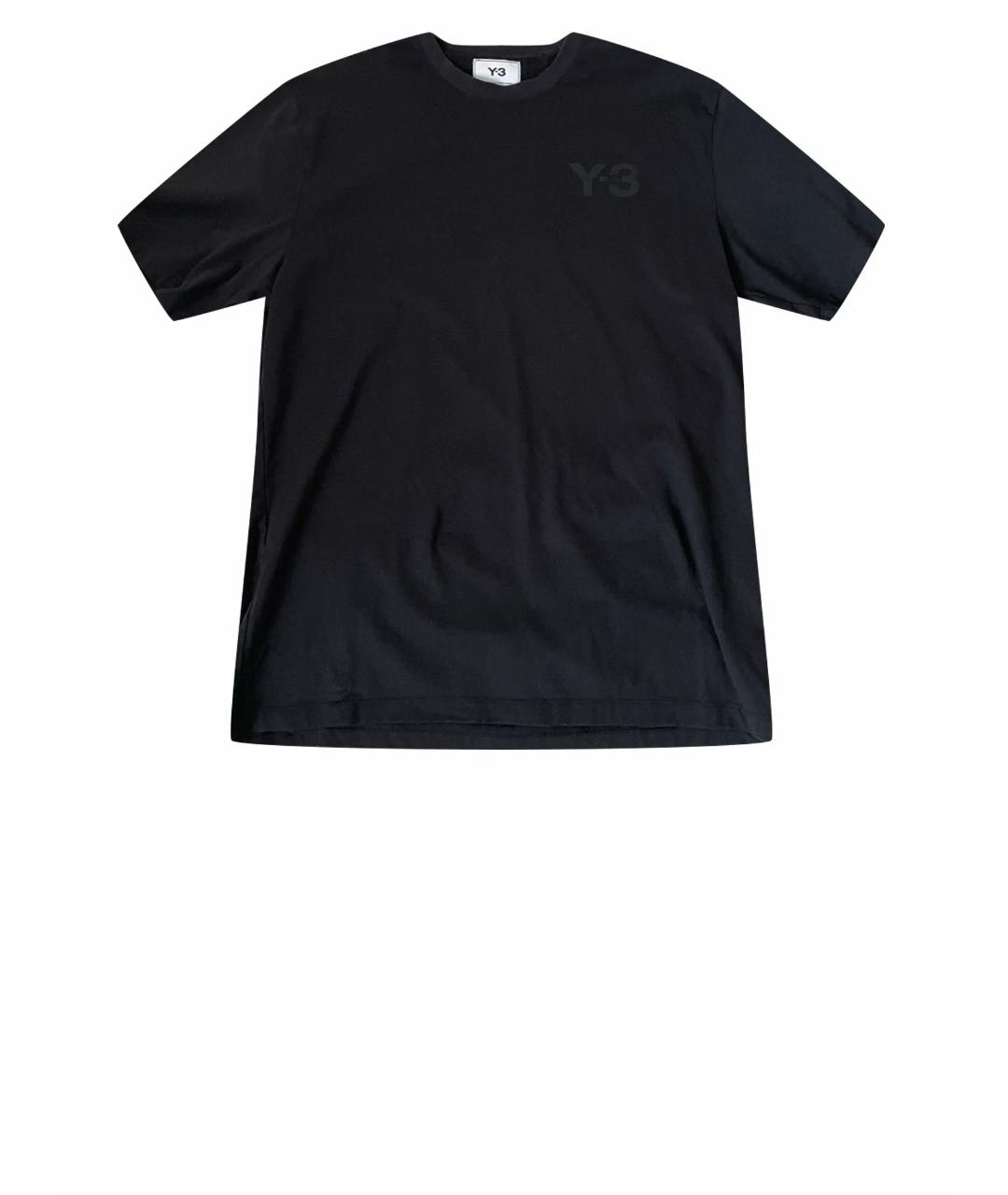 Y-3 Черная хлопковая футболка, фото 1