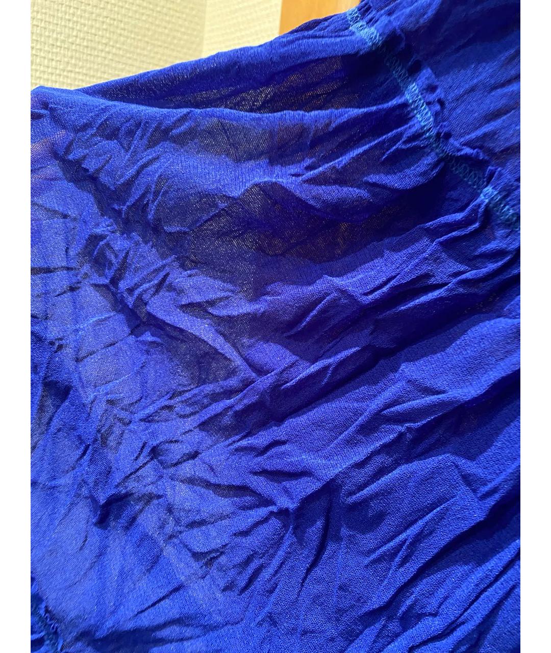 JEAN PAUL GAULTIER Синяя полиамидовая юбка макси, фото 5