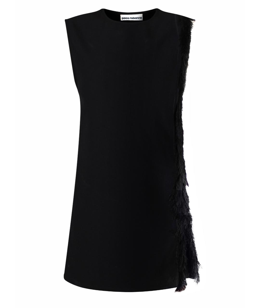 PACO RABANNE Черное полиэстеровое коктейльное платье, фото 1