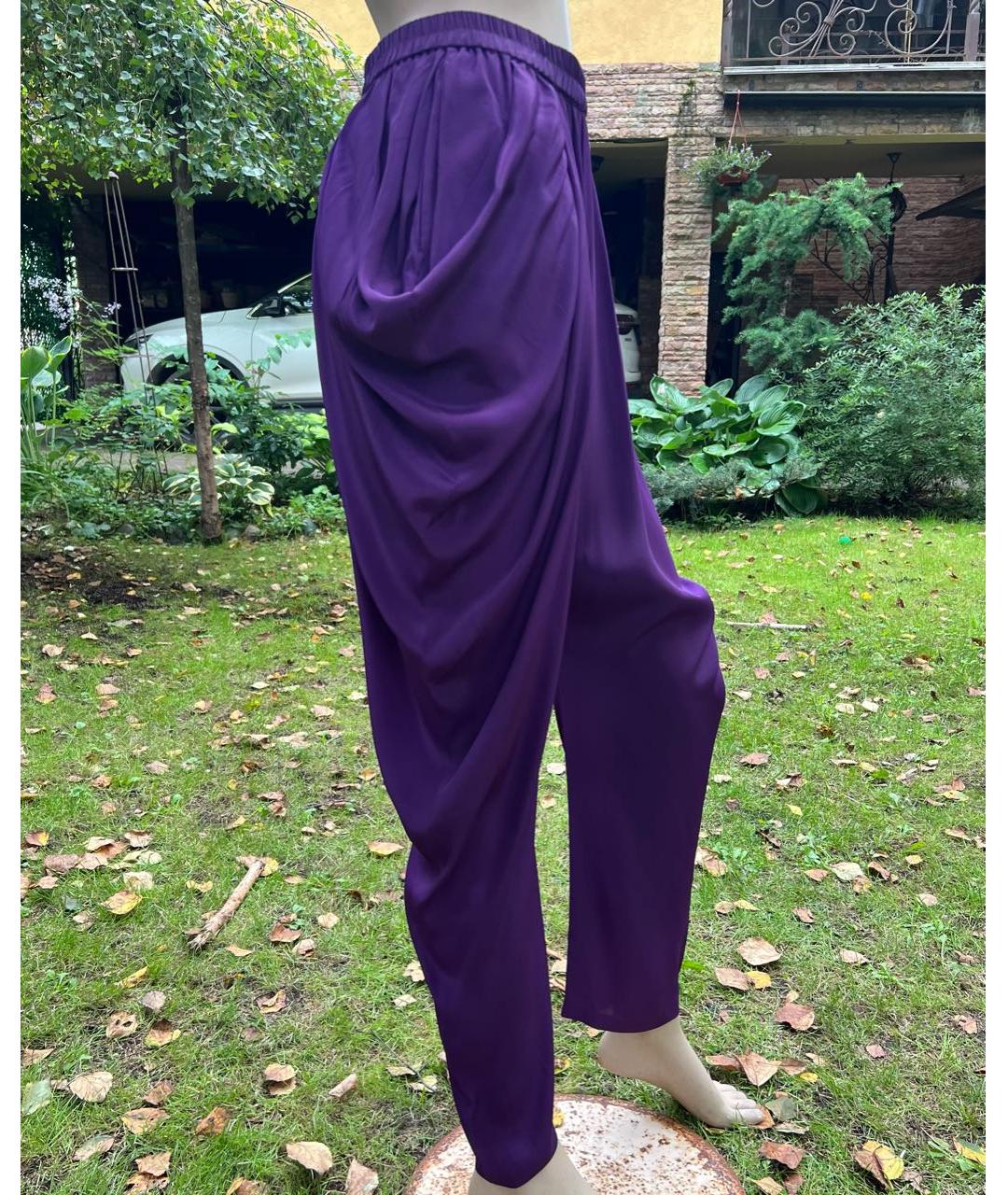GIANFRANCO FERRE Фиолетовый вискозный костюм с брюками, фото 7