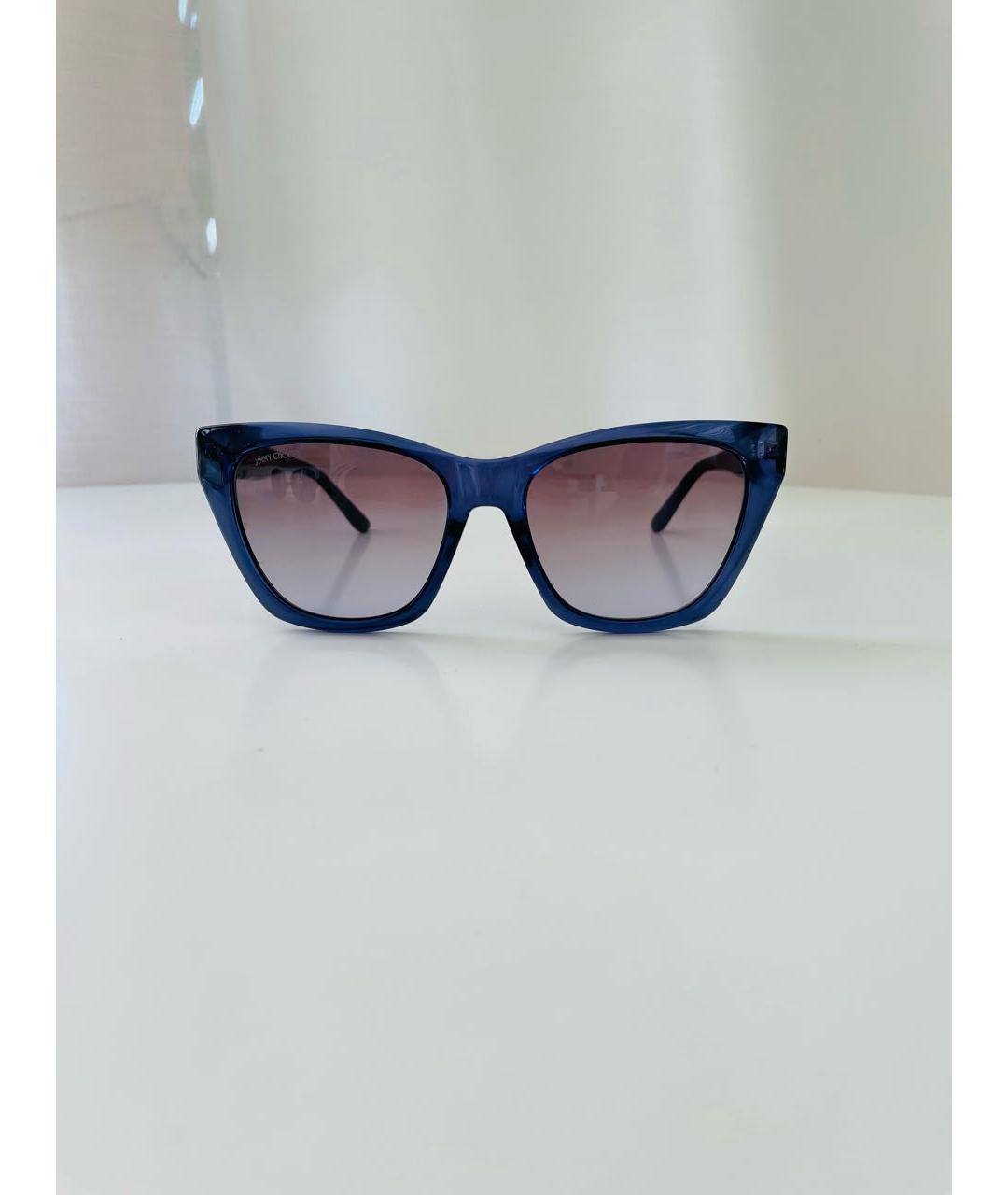 JIMMY CHOO Синие пластиковые солнцезащитные очки, фото 9