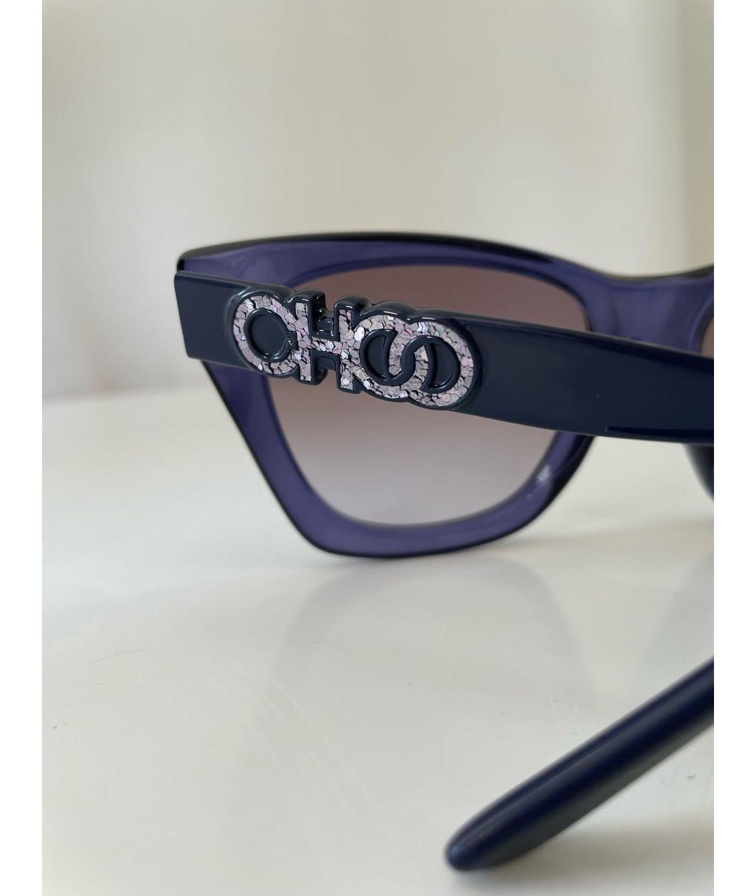 JIMMY CHOO Синие пластиковые солнцезащитные очки, фото 6