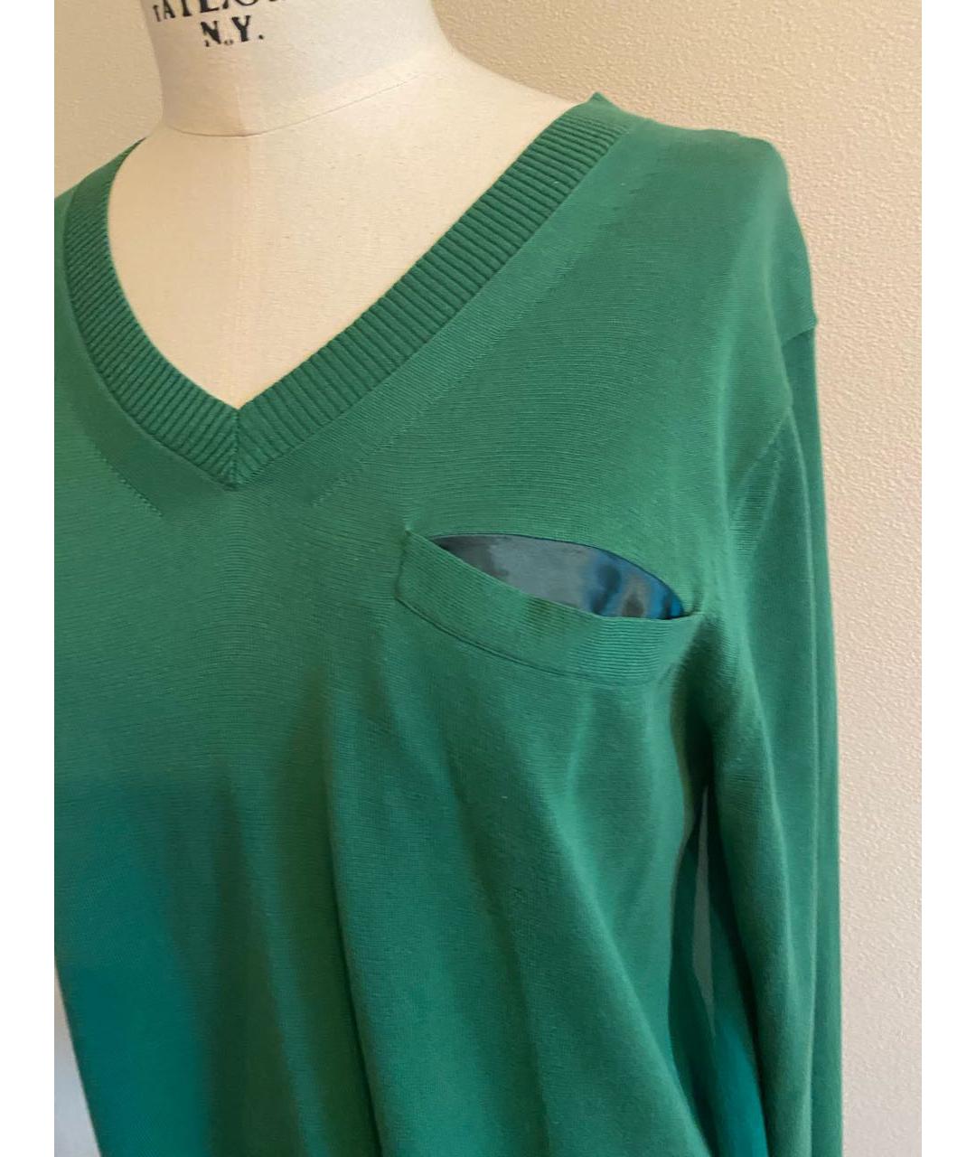 SACAI Зеленый хлопковый джемпер / свитер, фото 3