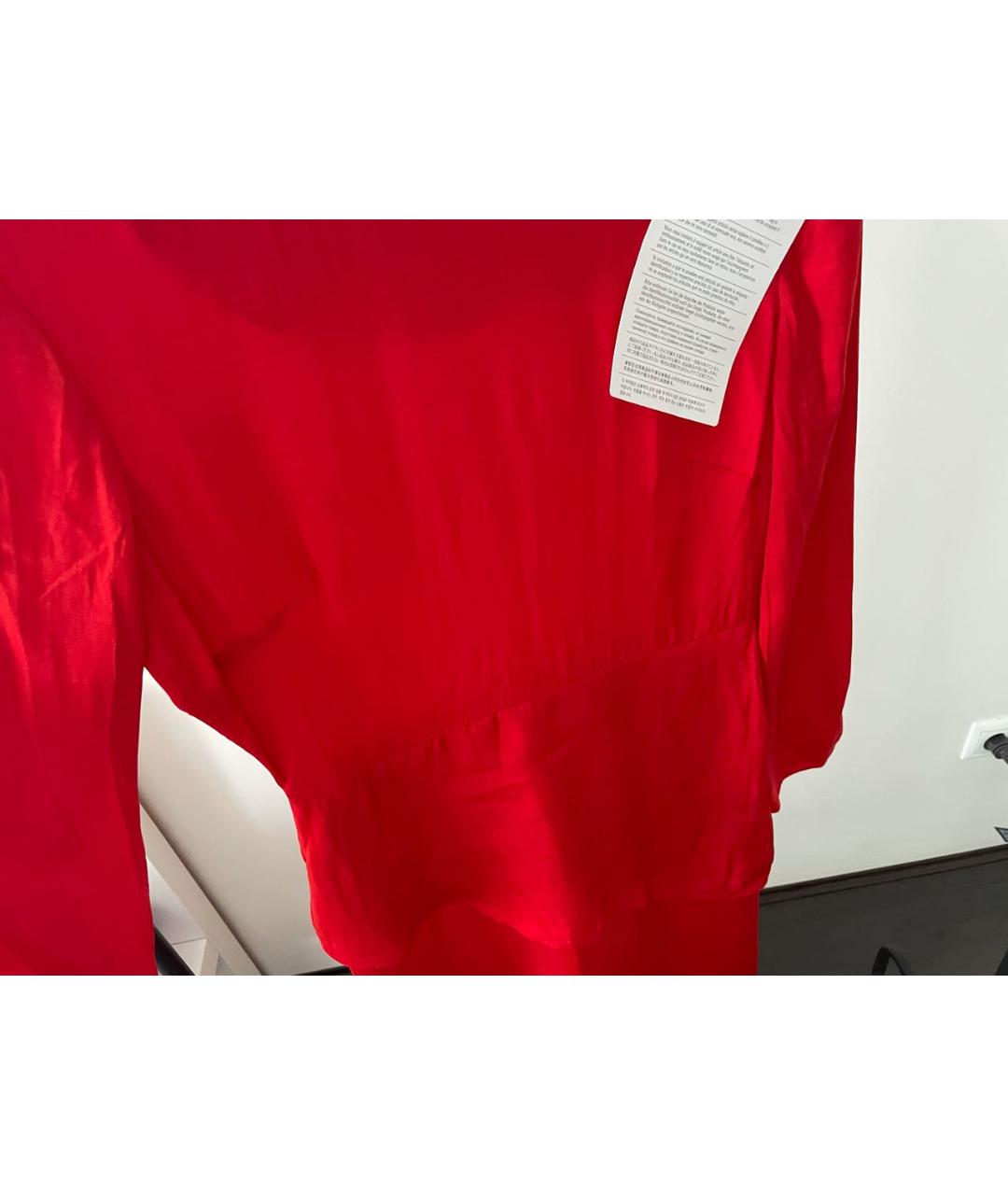 MAJE Красное полиэстеровое коктейльное платье, фото 5
