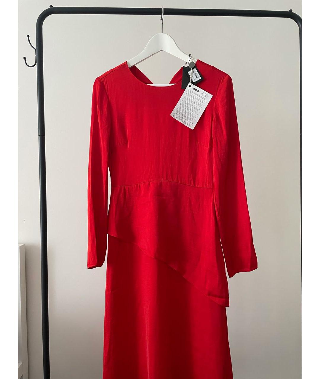 MAJE Красное полиэстеровое коктейльное платье, фото 3