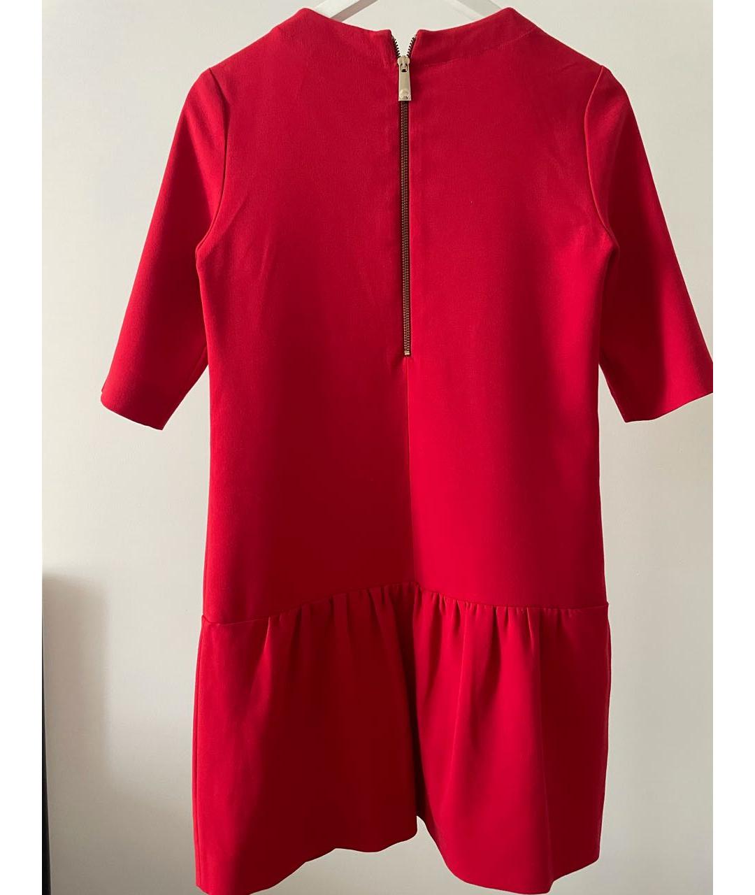 PINKO Красное вискозное повседневное платье, фото 2
