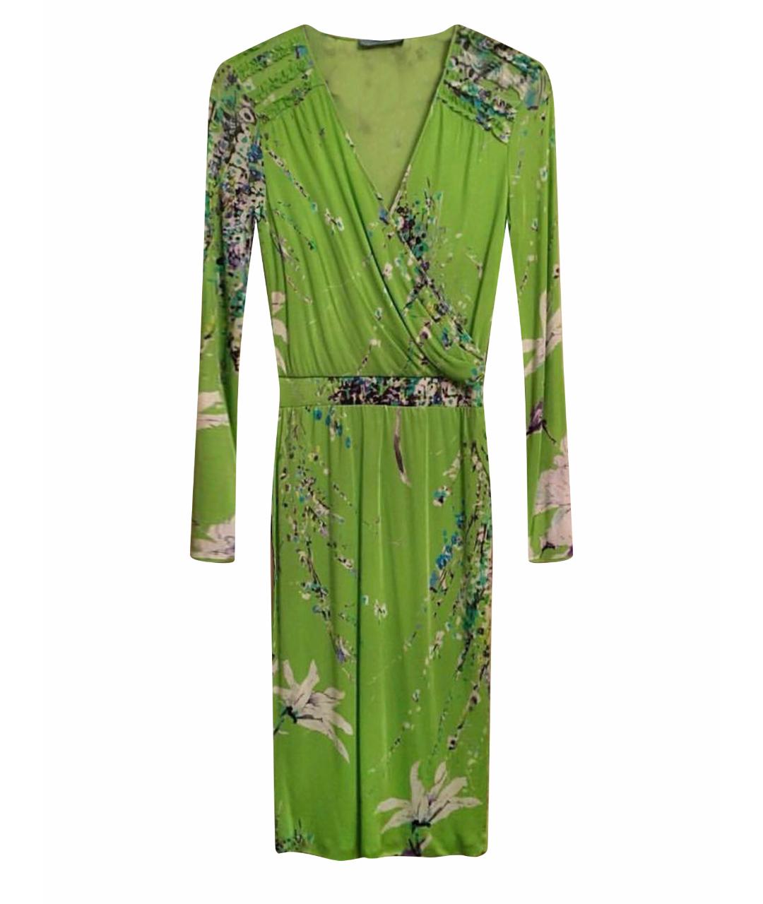 BLUMARINE Зеленые вискозное вечернее платье, фото 1