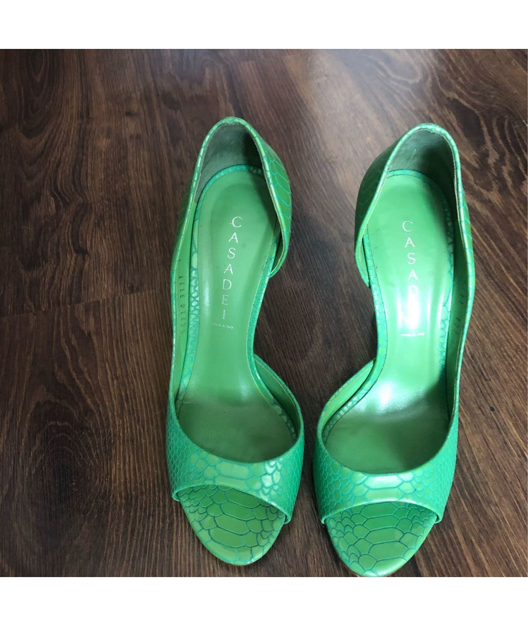 CASADEI Зеленые кожаные туфли, фото 3