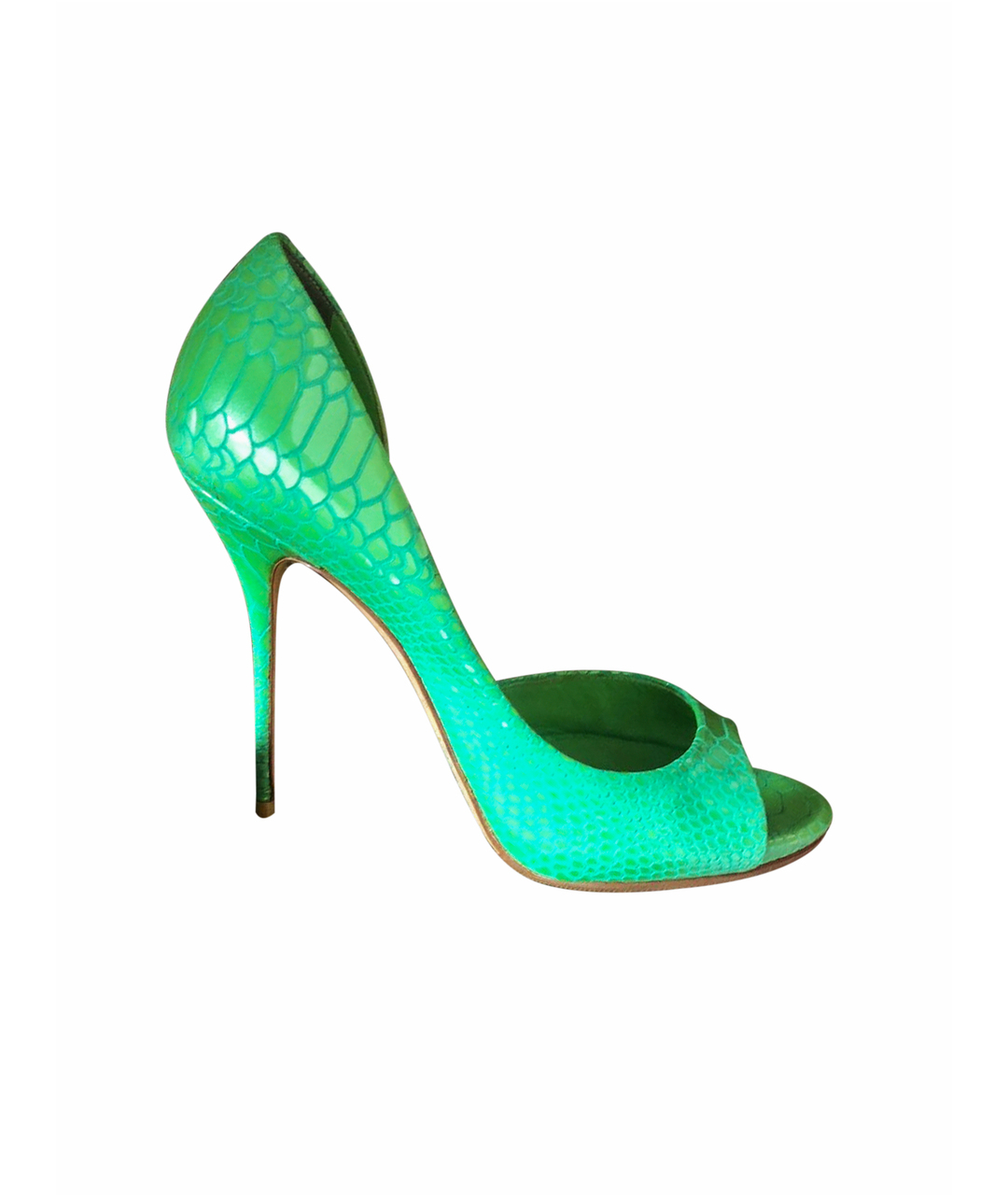 CASADEI Зеленые кожаные туфли, фото 1