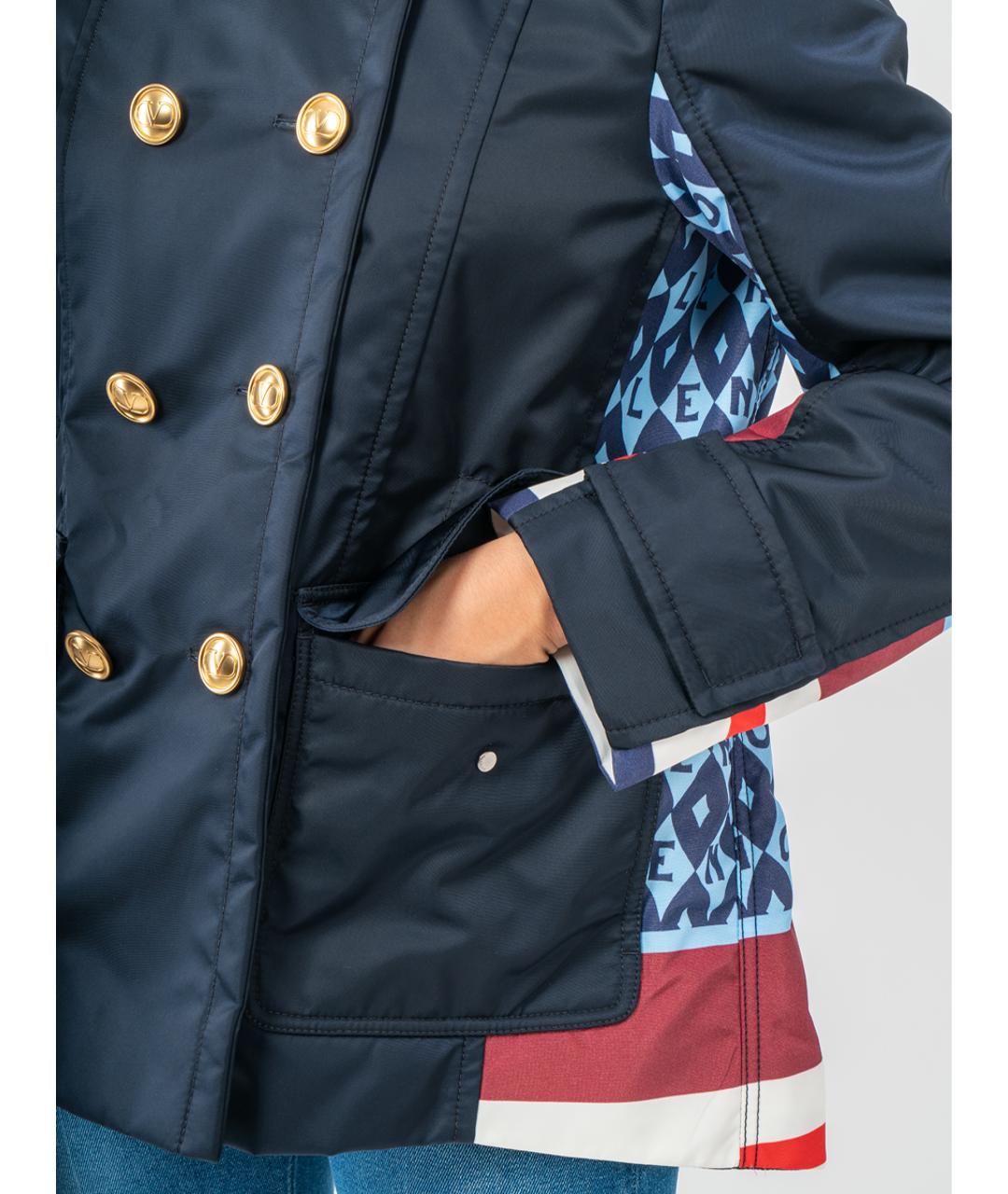 VALENTINO Синяя полиамидовая куртка, фото 3