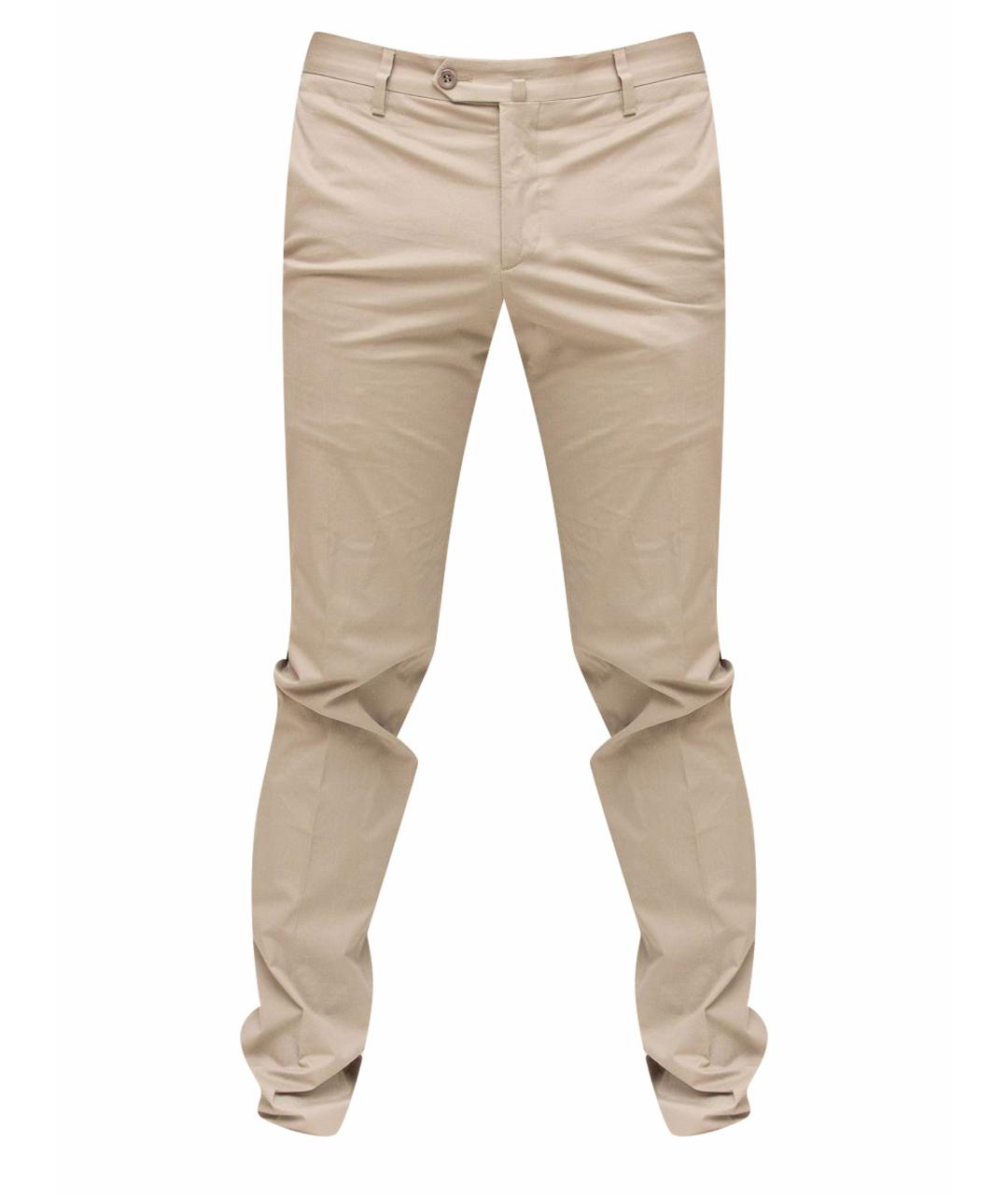 LORO PIANA Бежевые хлопковые брюки чинос, фото 1