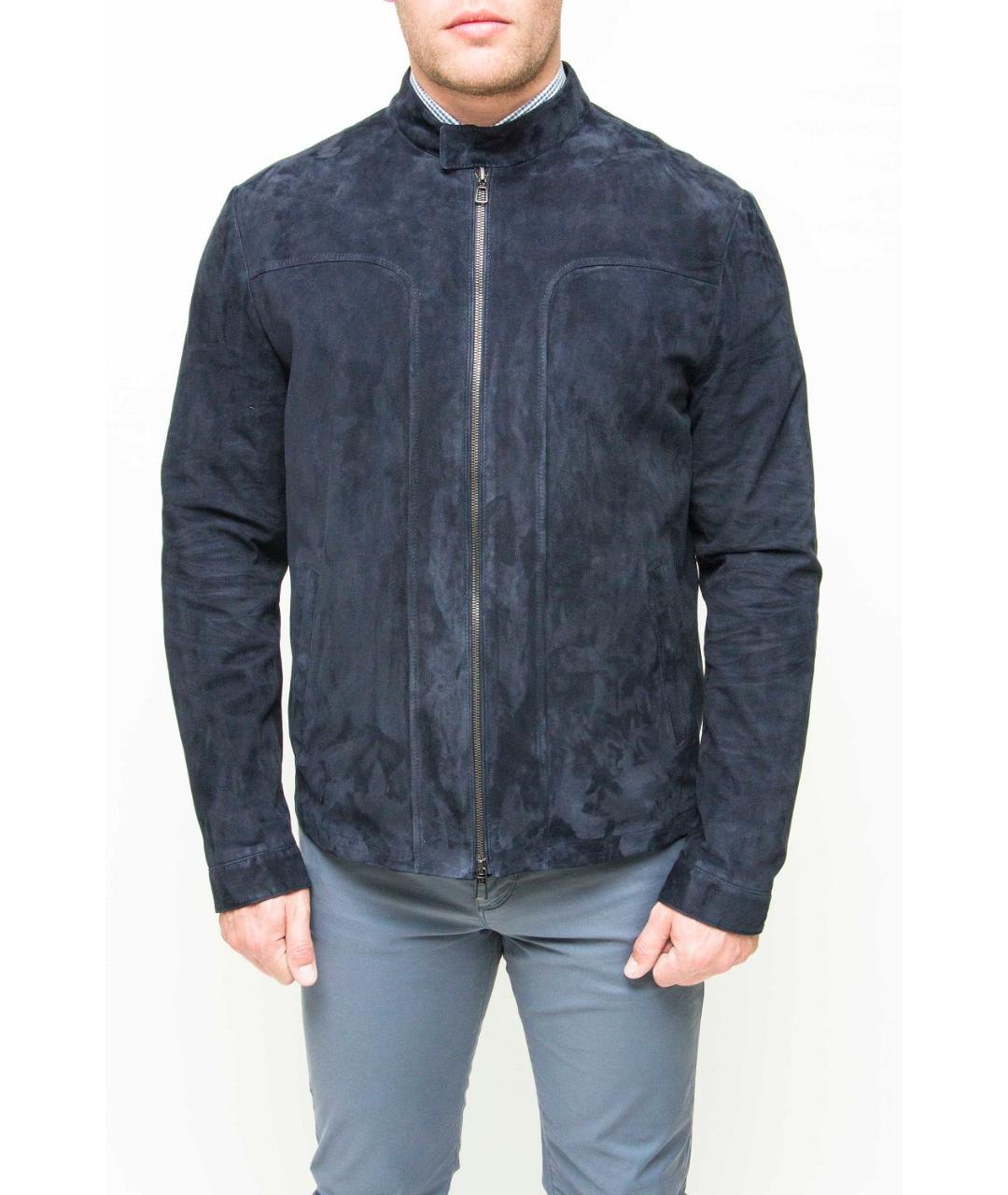 LORO PIANA Синяя замшевая куртка, фото 4