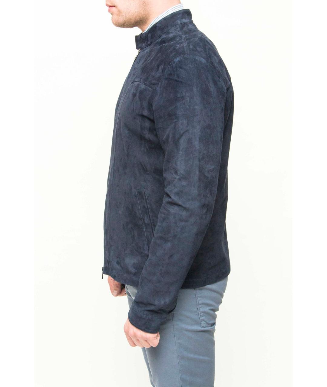 LORO PIANA Синяя замшевая куртка, фото 3