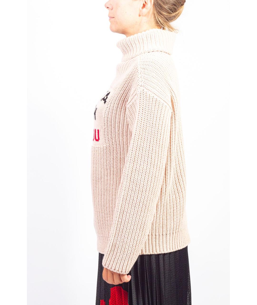 RED VALENTINO Бежевый хлопковый джемпер / свитер, фото 2