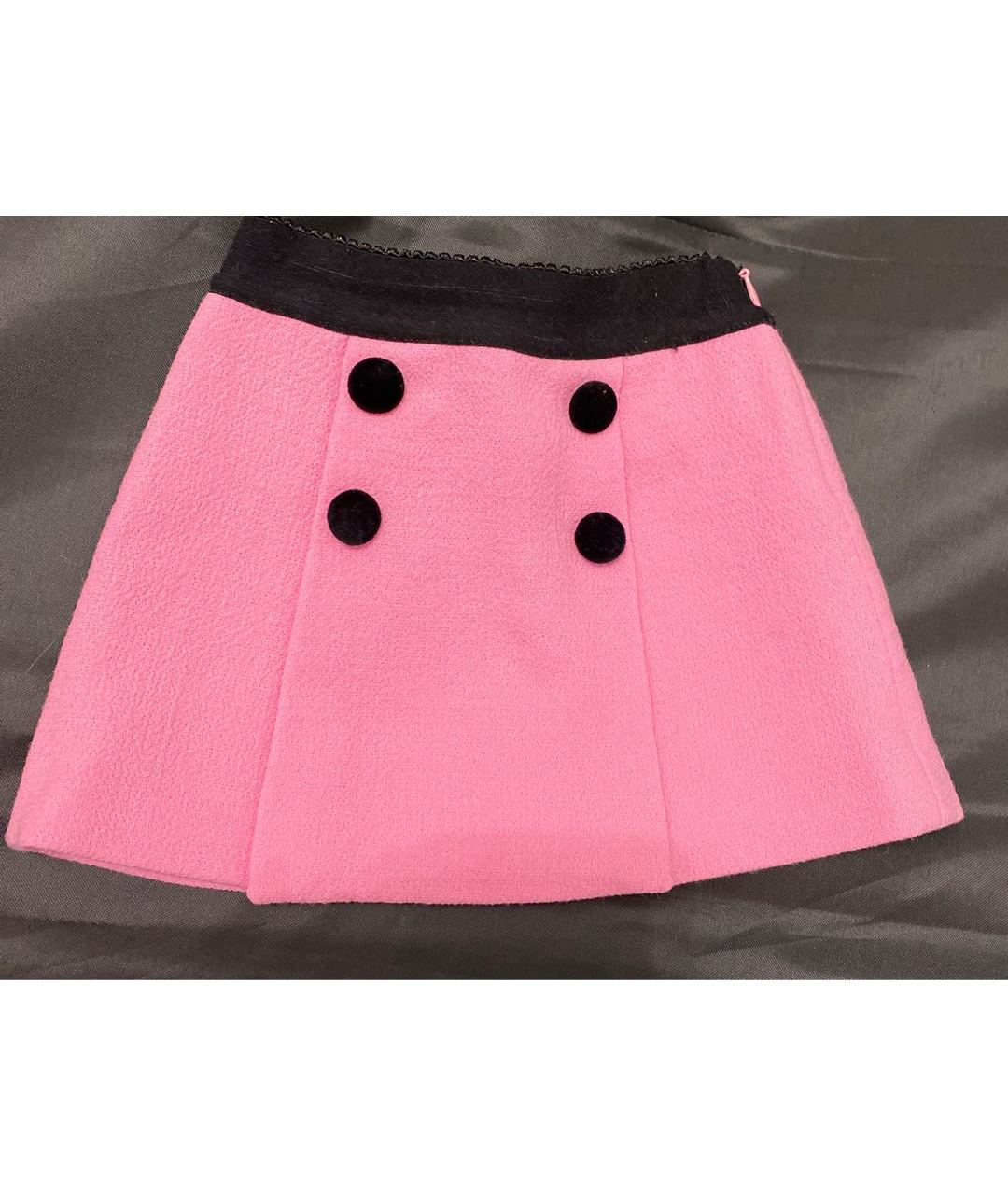 DOLCE&GABBANA Розовая хлопковая юбка, фото 4