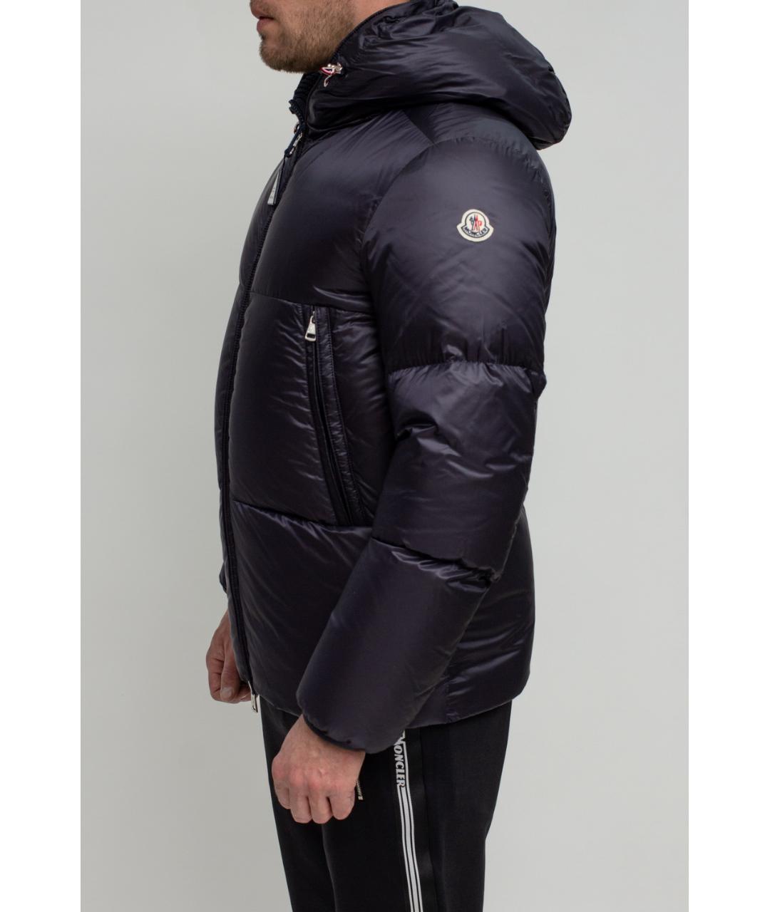 MONCLER Синий полиамидовый пуховик, фото 2