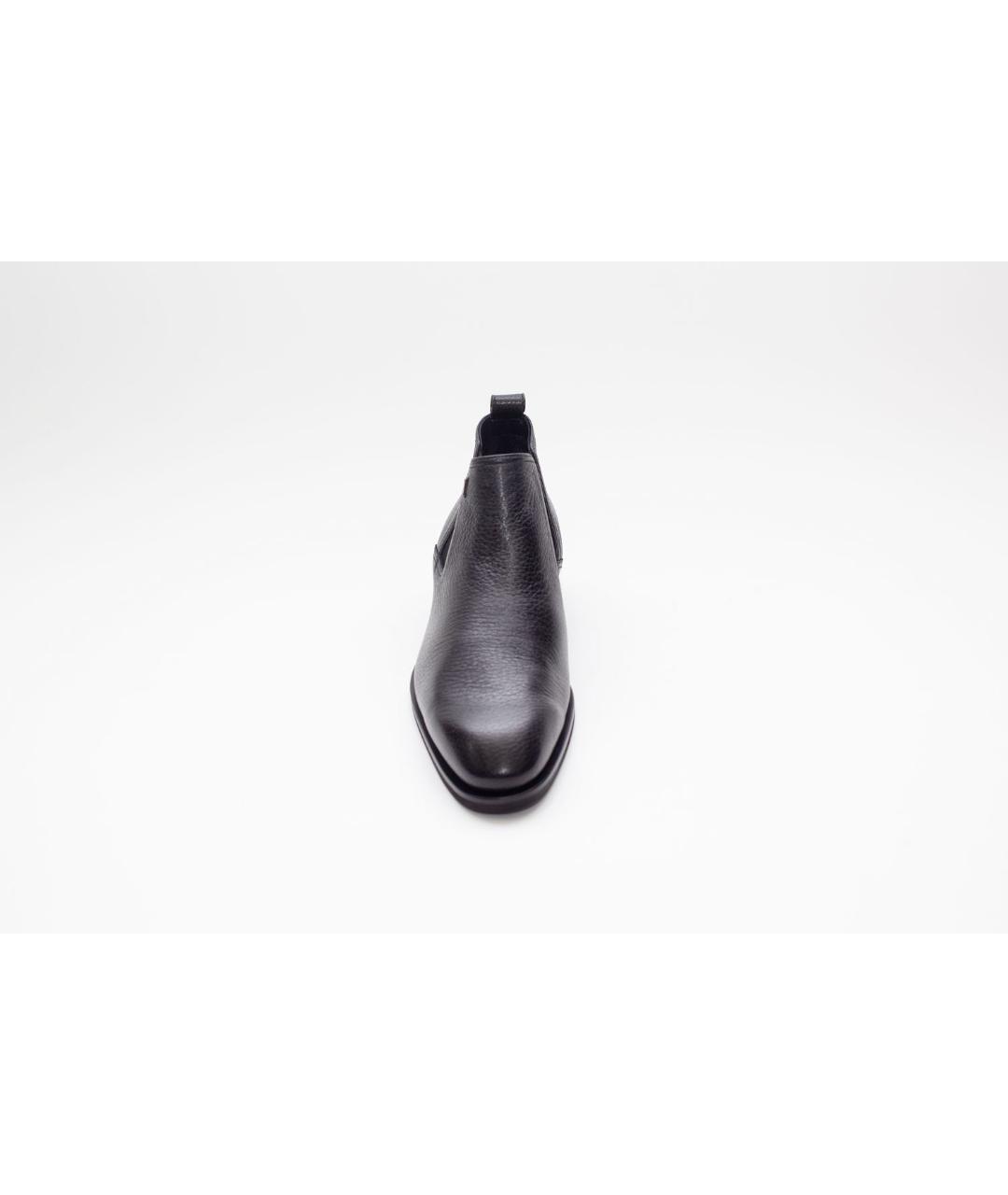 VALENTINO Черные кожаные низкие ботинки, фото 3