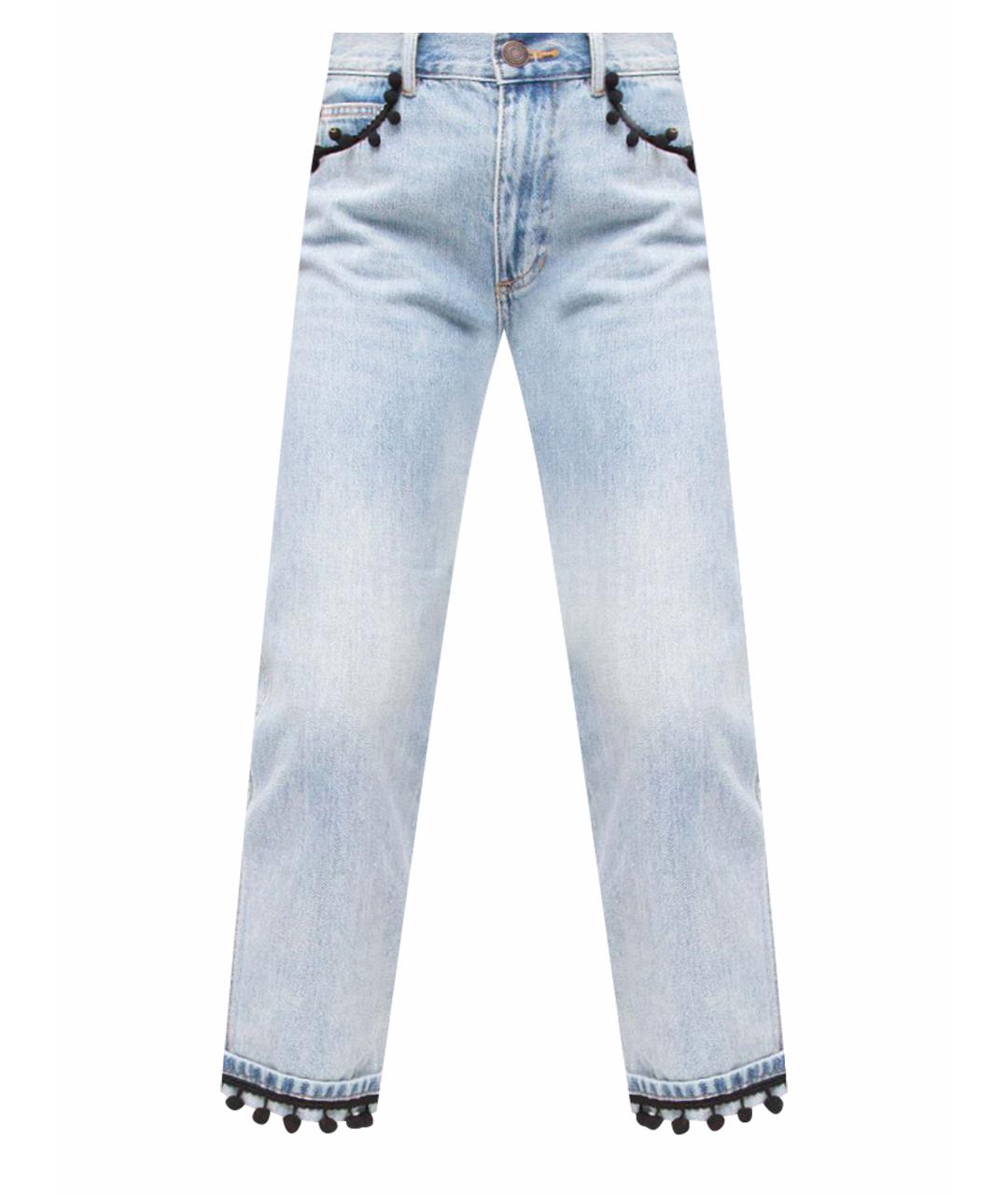 MARC JACOBS Голубые хлопковые прямые джинсы, фото 1