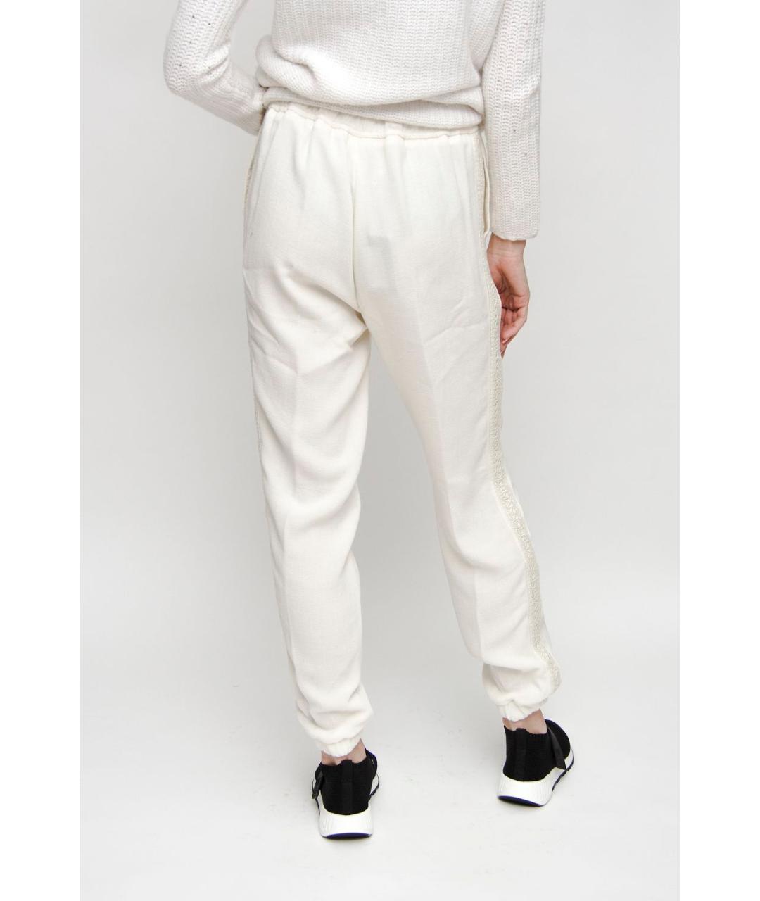 ERMANNO SCERVINO Белые вискозные спортивные брюки и шорты, фото 2