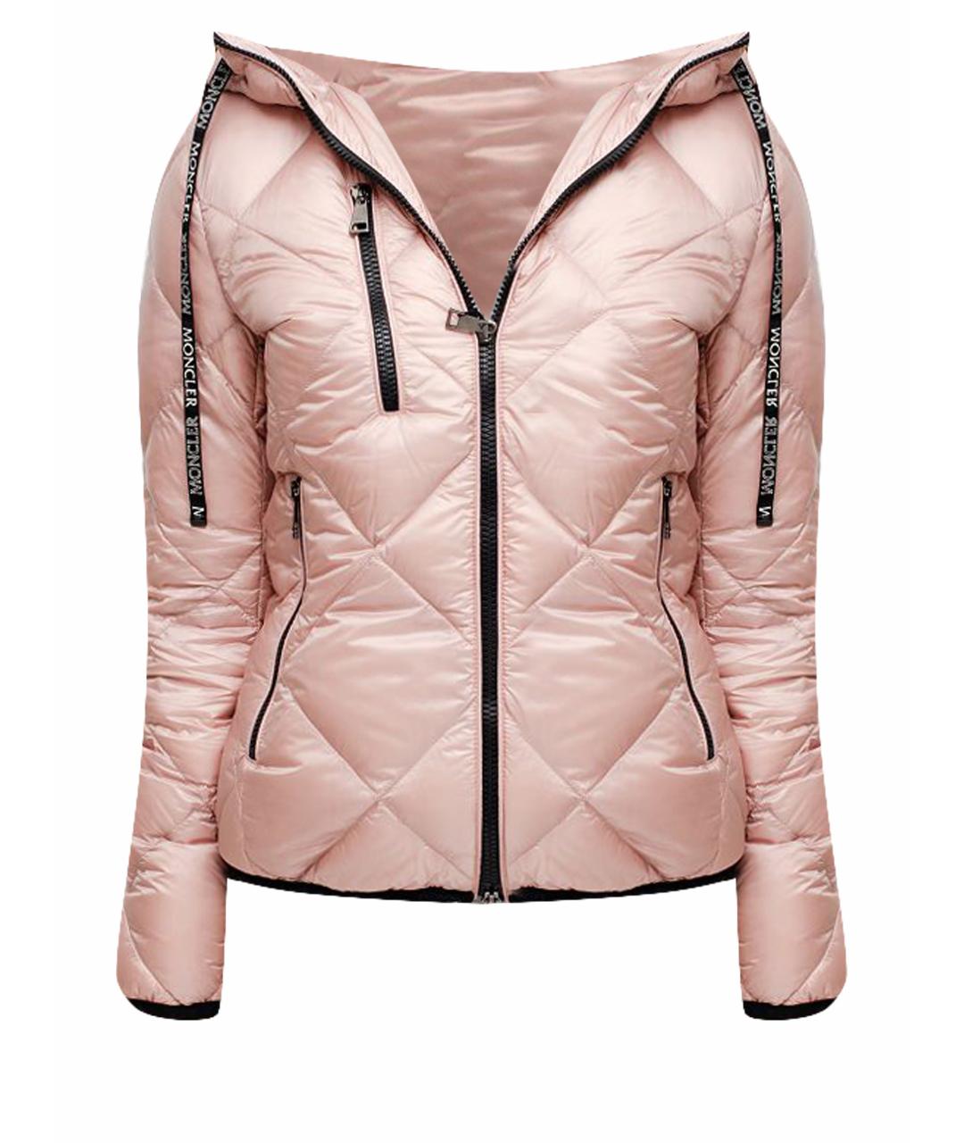 MONCLER Розовая полиамидовая куртка, фото 1