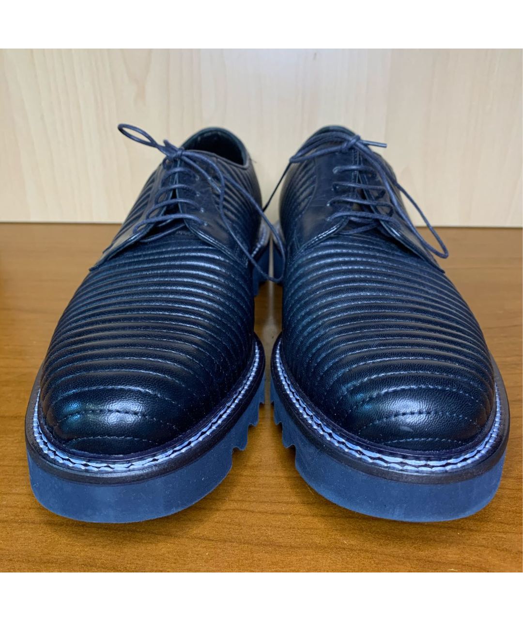 CESARE PACIOTTI Темно-синие кожаные низкие ботинки, фото 3