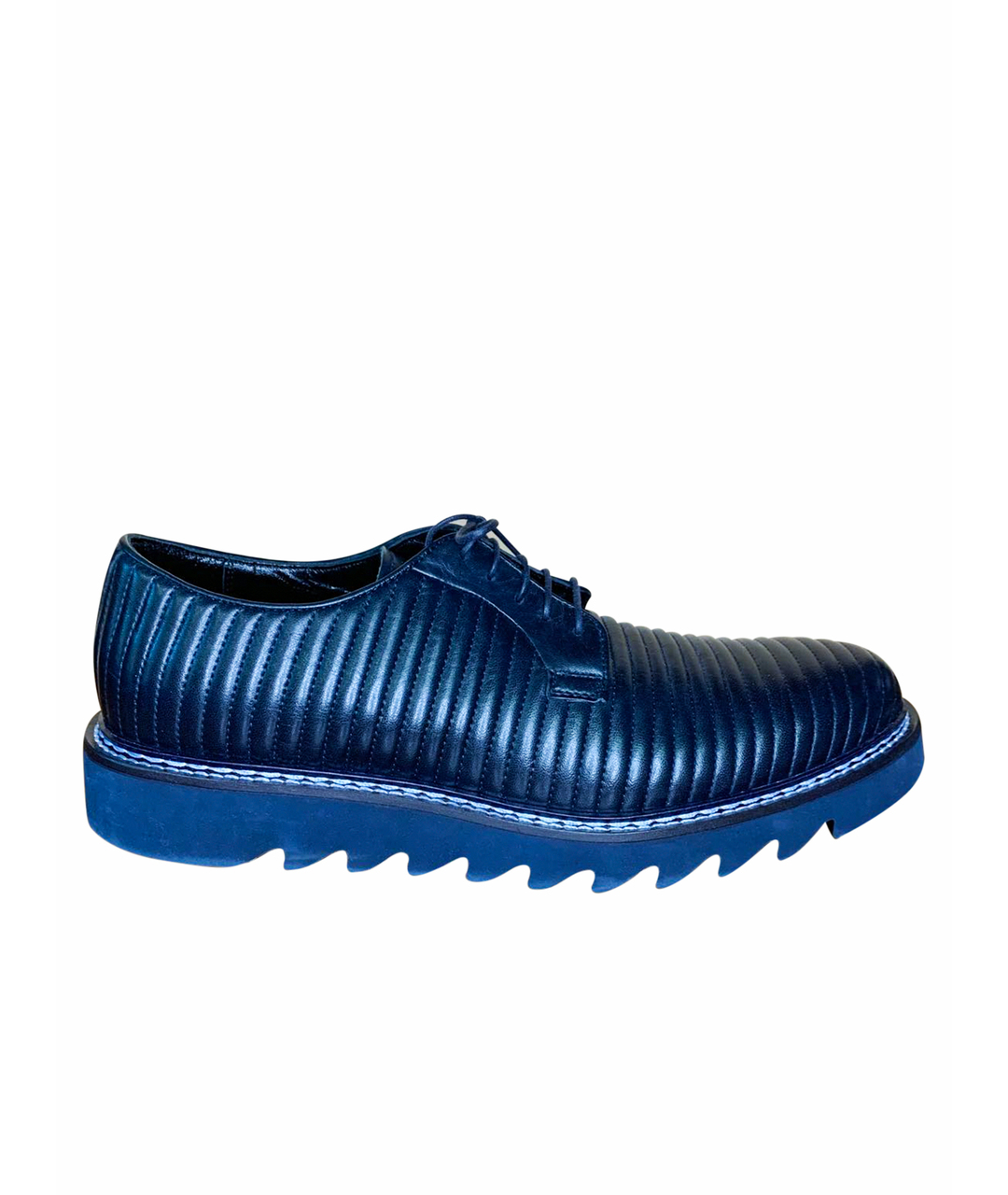 CESARE PACIOTTI Темно-синие кожаные низкие ботинки, фото 1