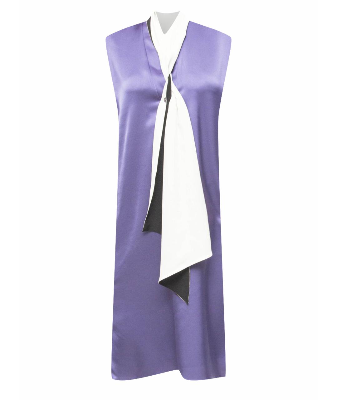 LANVIN Фиолетовое полиэстеровое коктейльное платье, фото 1