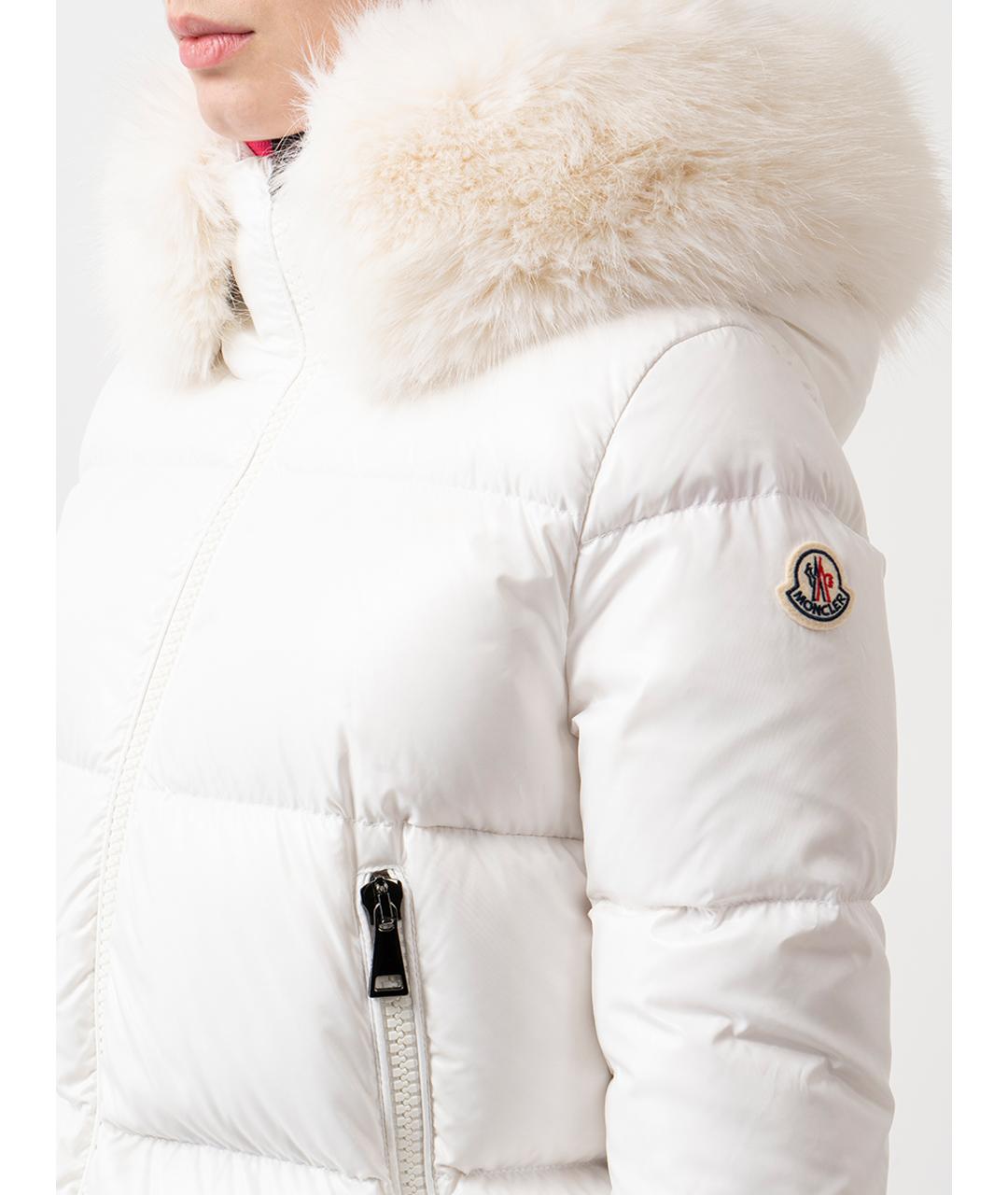 MONCLER Белый полиамидовый пуховик, фото 3