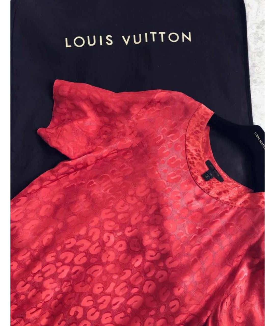 LOUIS VUITTON PRE-OWNED Фуксия шелковое повседневное платье, фото 2