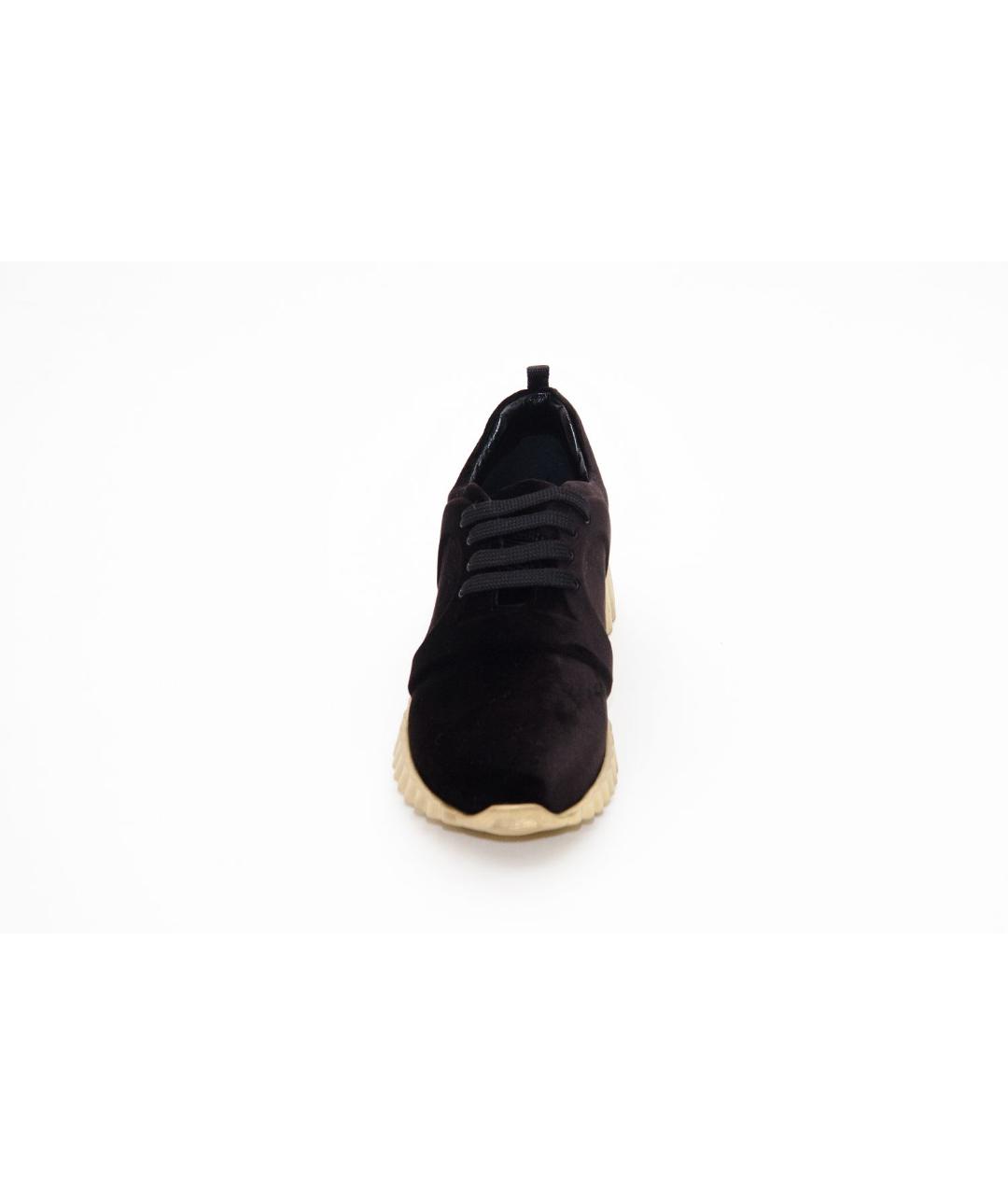 SALVATORE FERRAGAMO Черные бархатные кроссовки, фото 2
