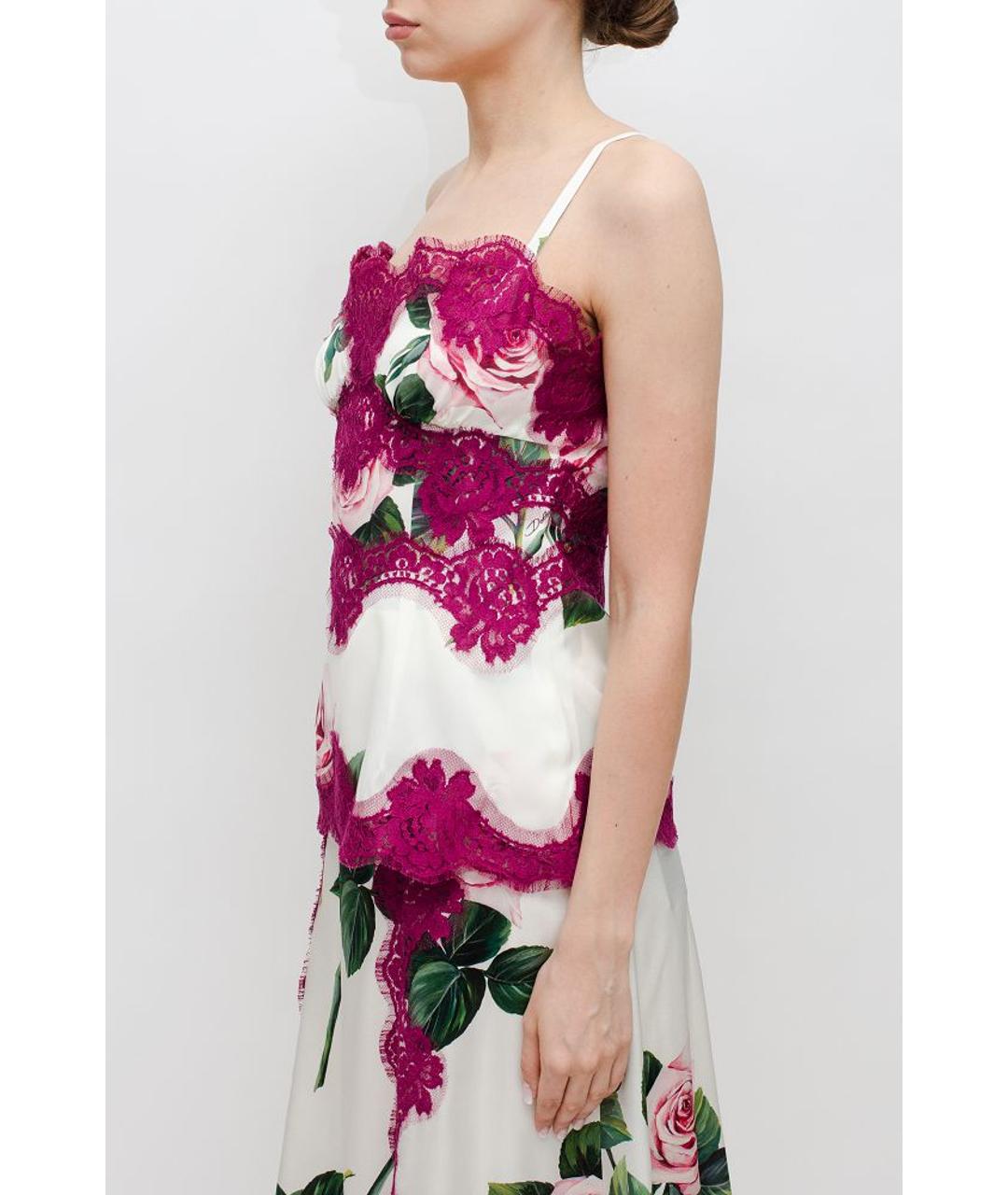 DOLCE&GABBANA Мульти шелковая майка, фото 2
