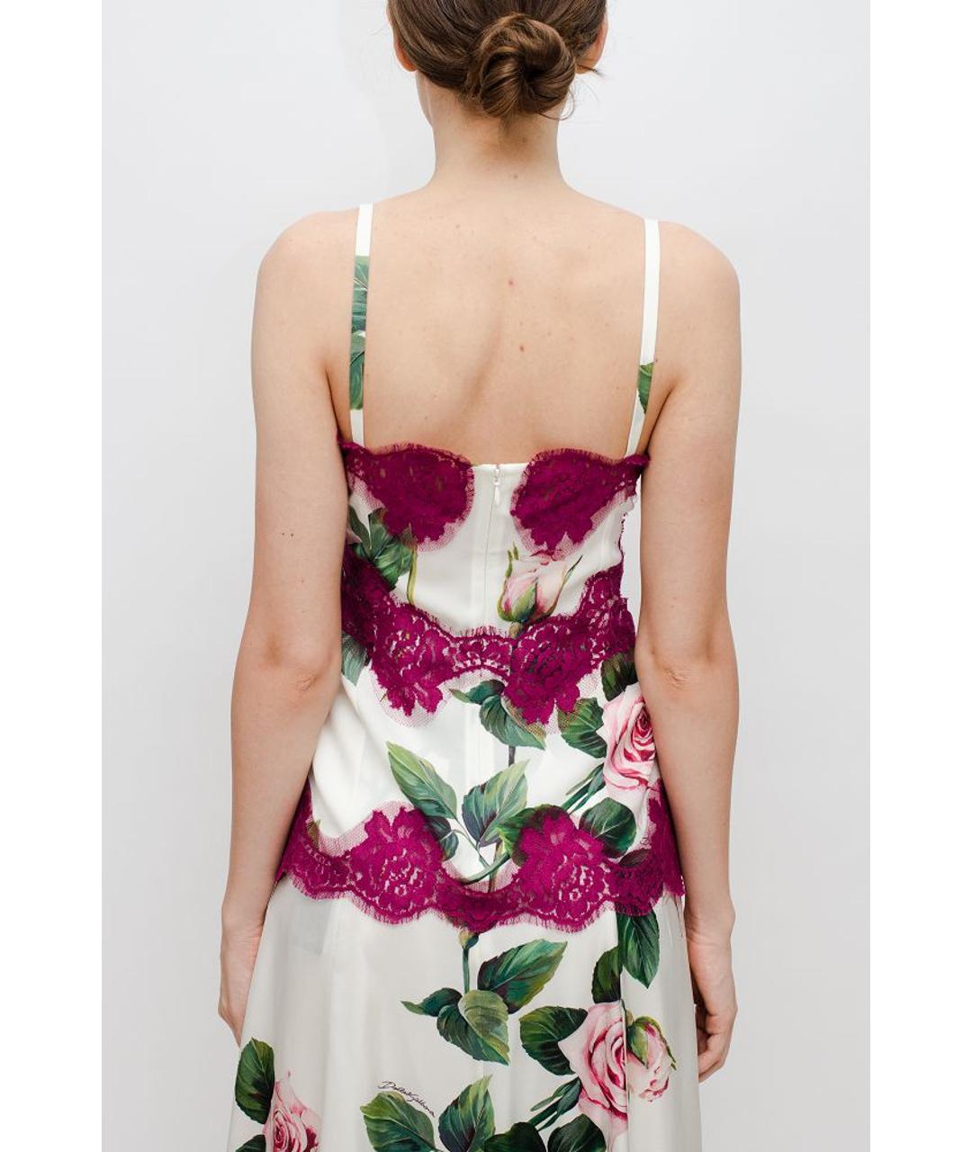 DOLCE&GABBANA Мульти шелковая майка, фото 3