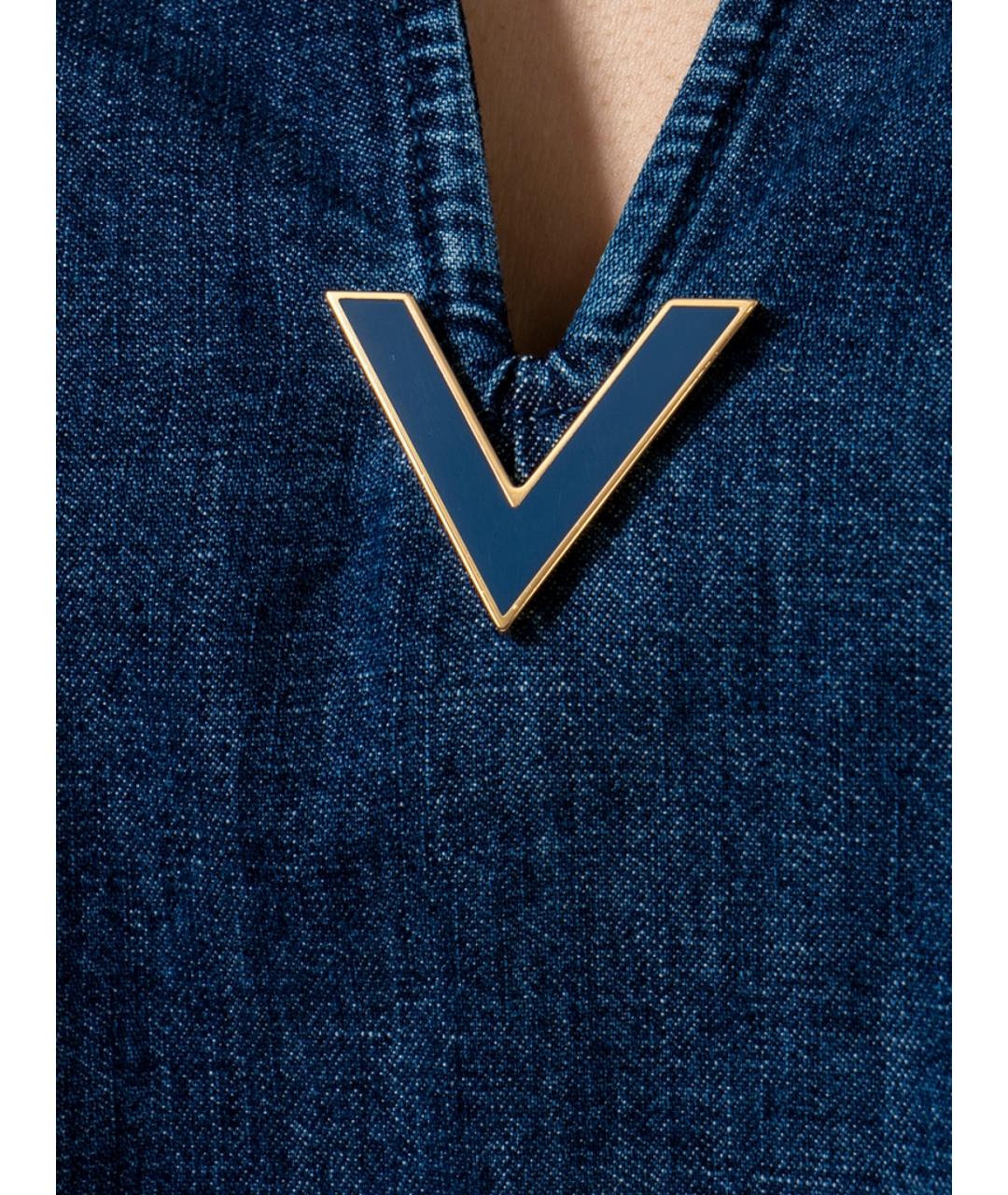 VALENTINO Синяя хлопковая рубашка, фото 3
