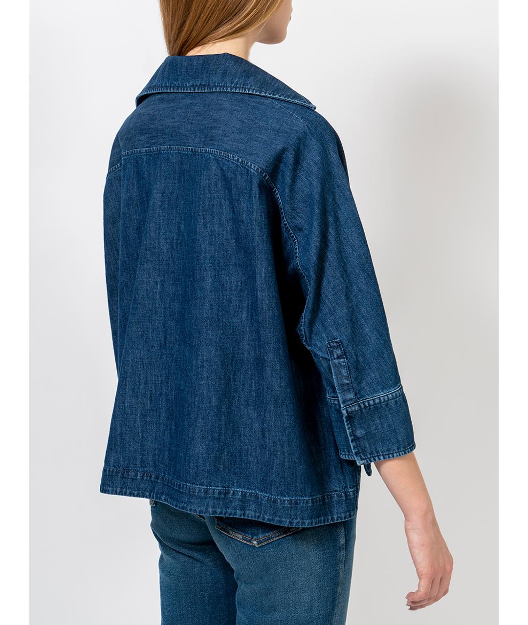 VALENTINO Синяя хлопковая рубашка, фото 2