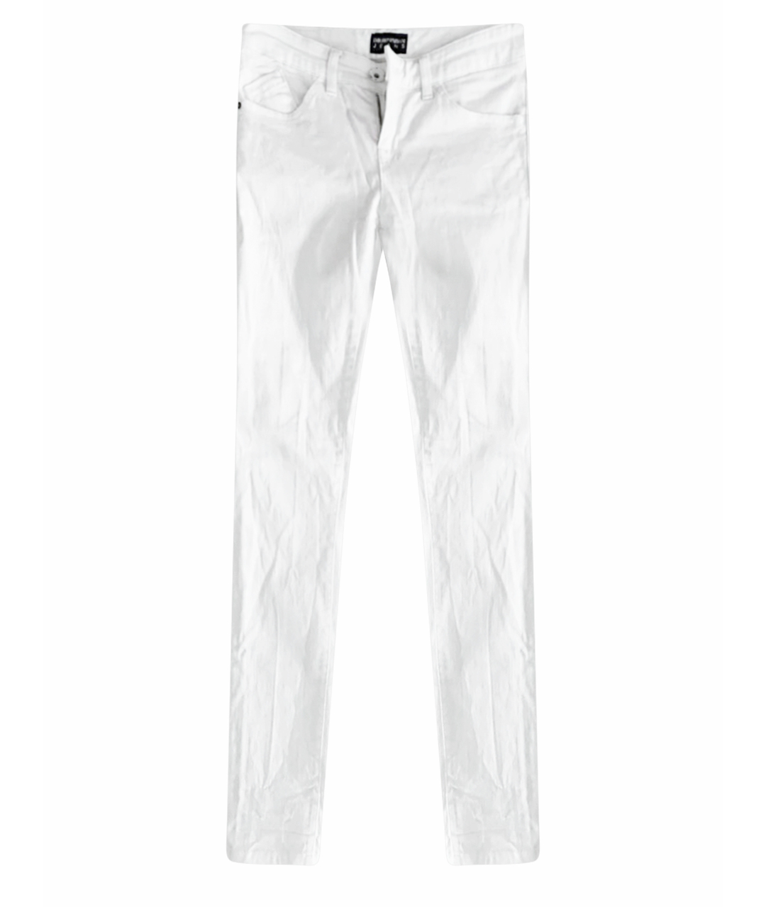 EMPORIO ARMANI Белые хлопко-эластановые джинсы клеш, фото 1