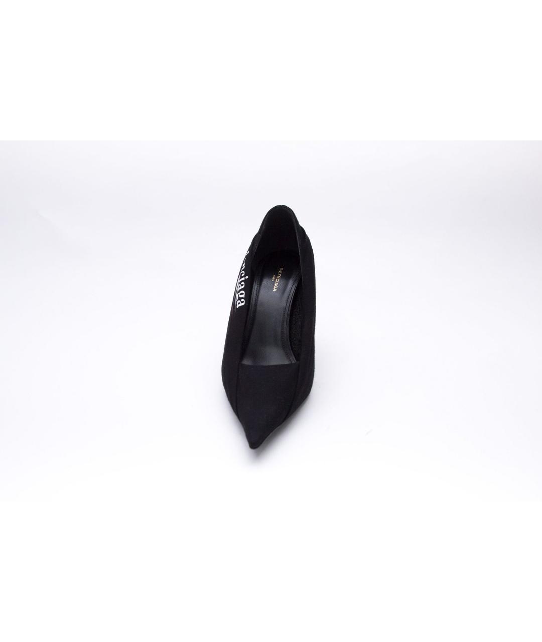 BALENCIAGA Черные текстильные туфли, фото 2