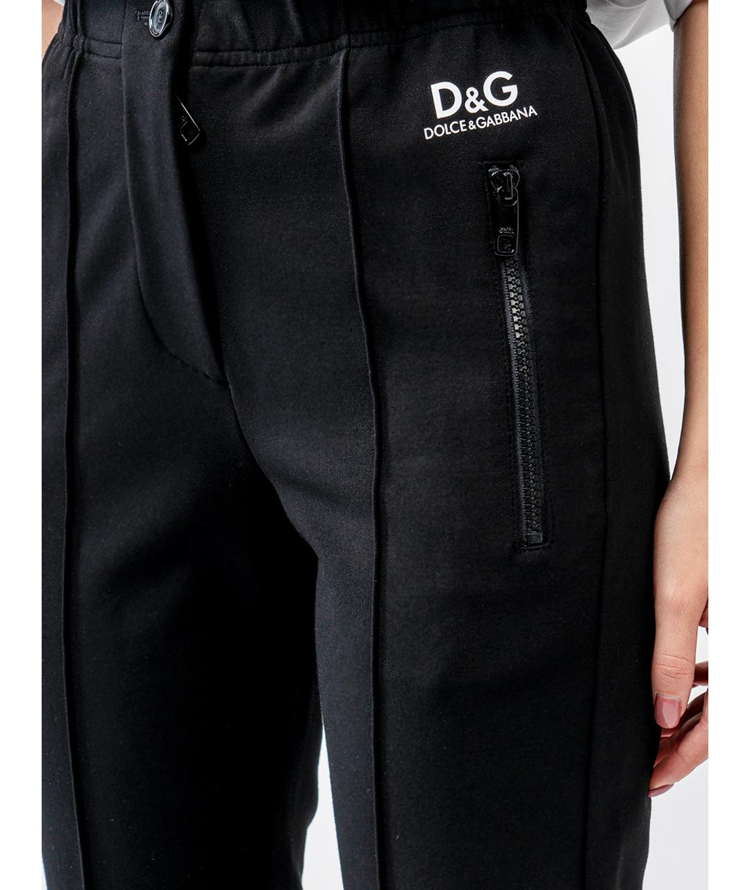 DOLCE&GABBANA Черные вискозные брюки узкие, фото 4