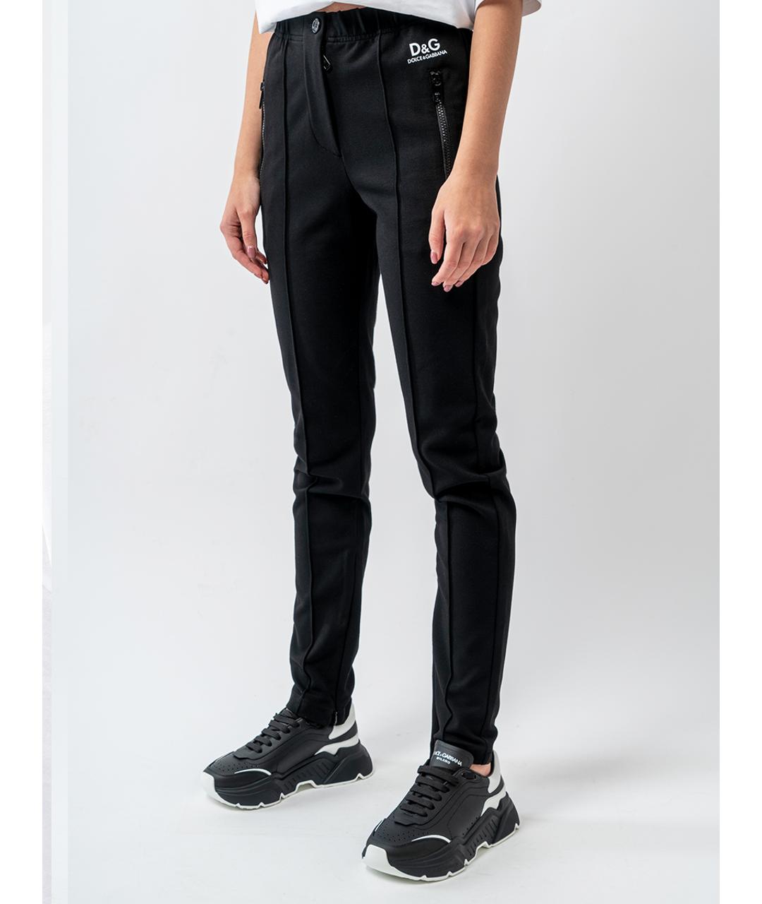 DOLCE&GABBANA Черные вискозные брюки узкие, фото 5