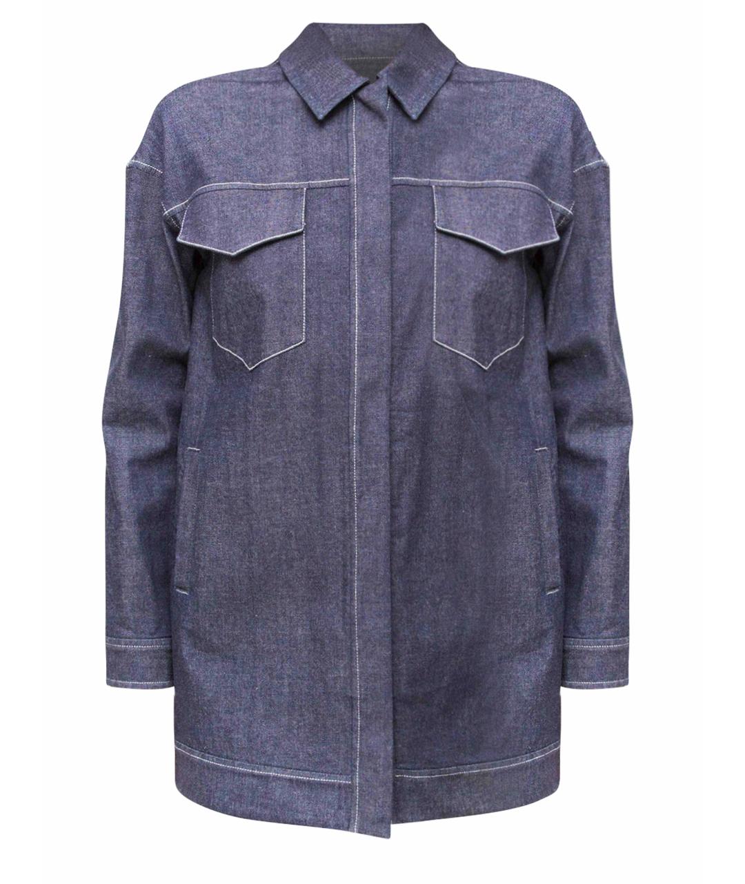 LORO PIANA Темно-синий хлопковый жакет/пиджак, фото 1
