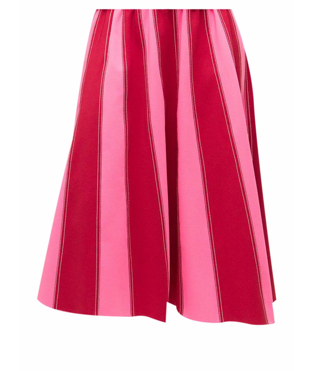 VALENTINO Красная полиэстеровая юбка миди, фото 1