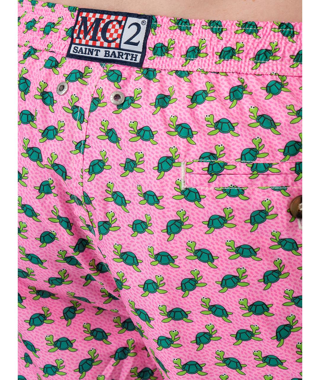 MC2 SAINT BARTH Розовые полиамидовые шорты, фото 3
