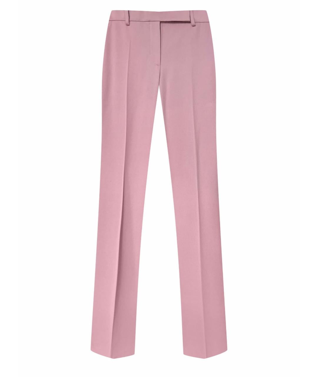 ALEXANDER MCQUEEN Розовые шерстяные брюки узкие, фото 1