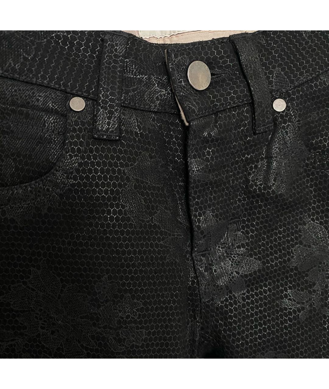 STELLA MCCARTNEY Черные хлопковые прямые брюки, фото 4