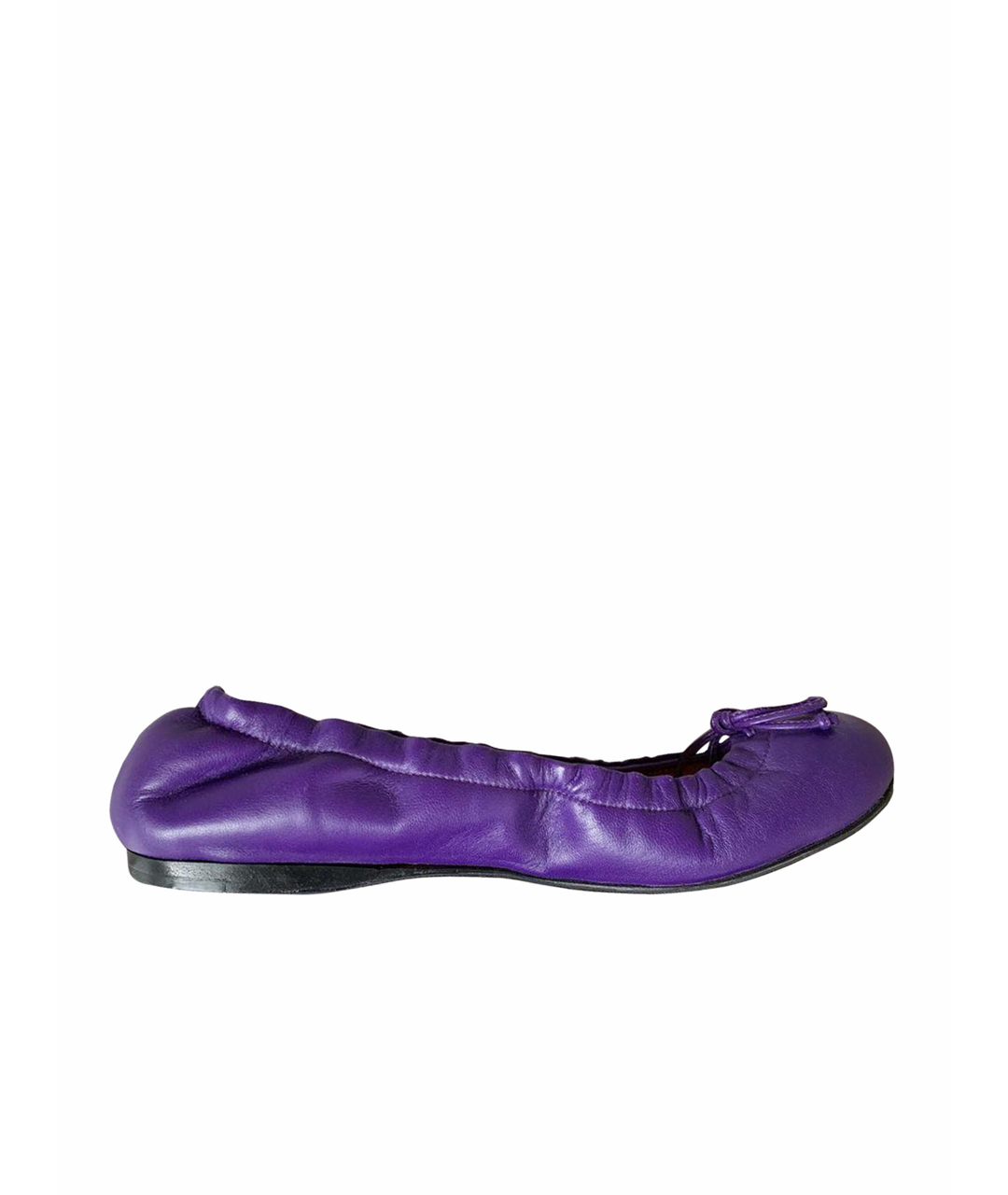 BOTTEGA VENETA Фиолетовые кожаные балетки, фото 1