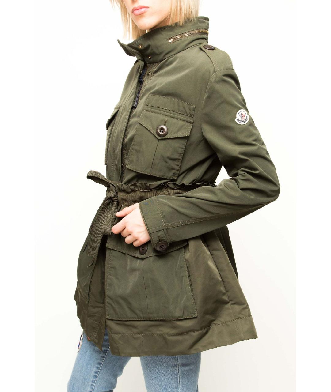 MONCLER Зеленая хлопковая куртка, фото 2